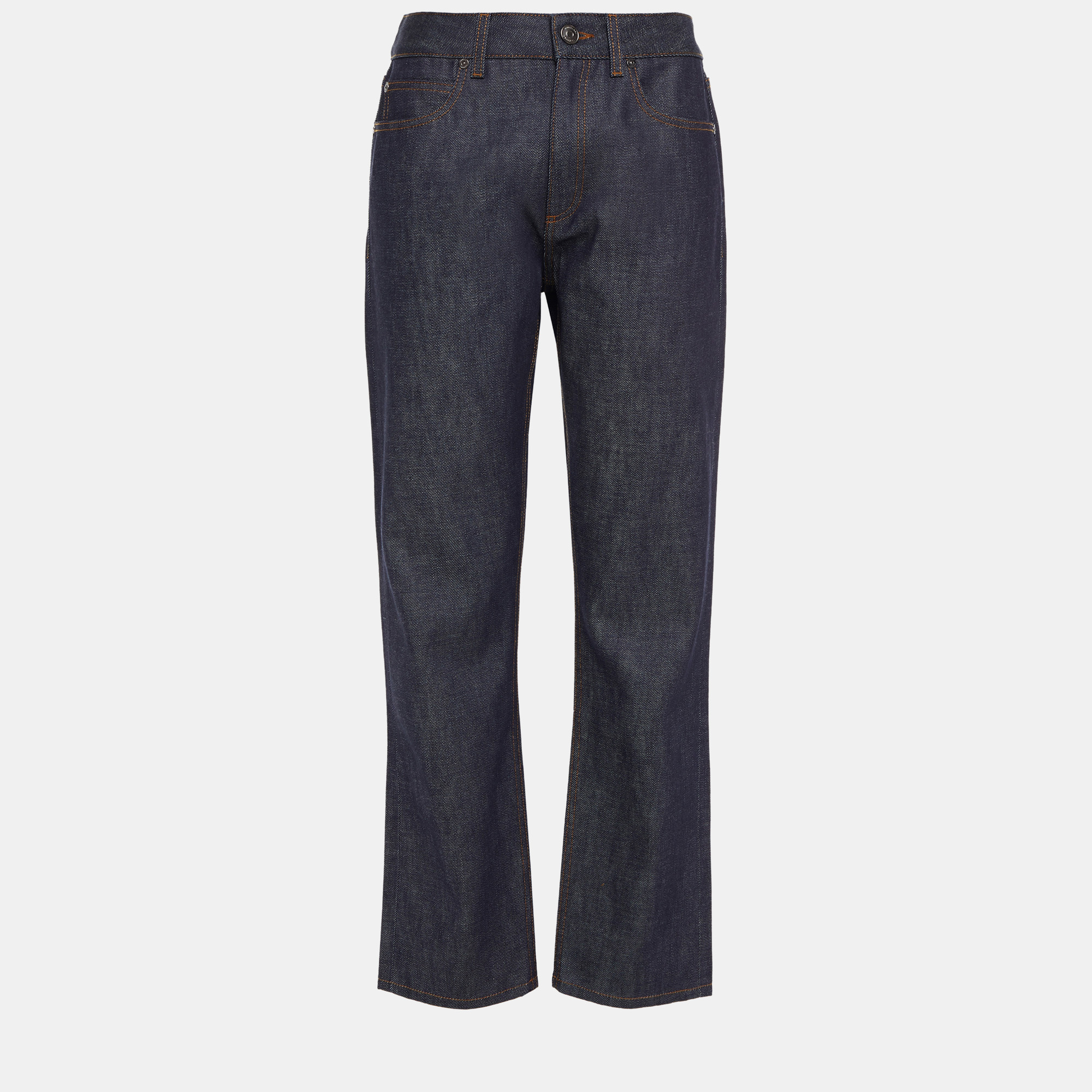 

Burberry Cotton Straight Leg Jeans 29, Navy blue