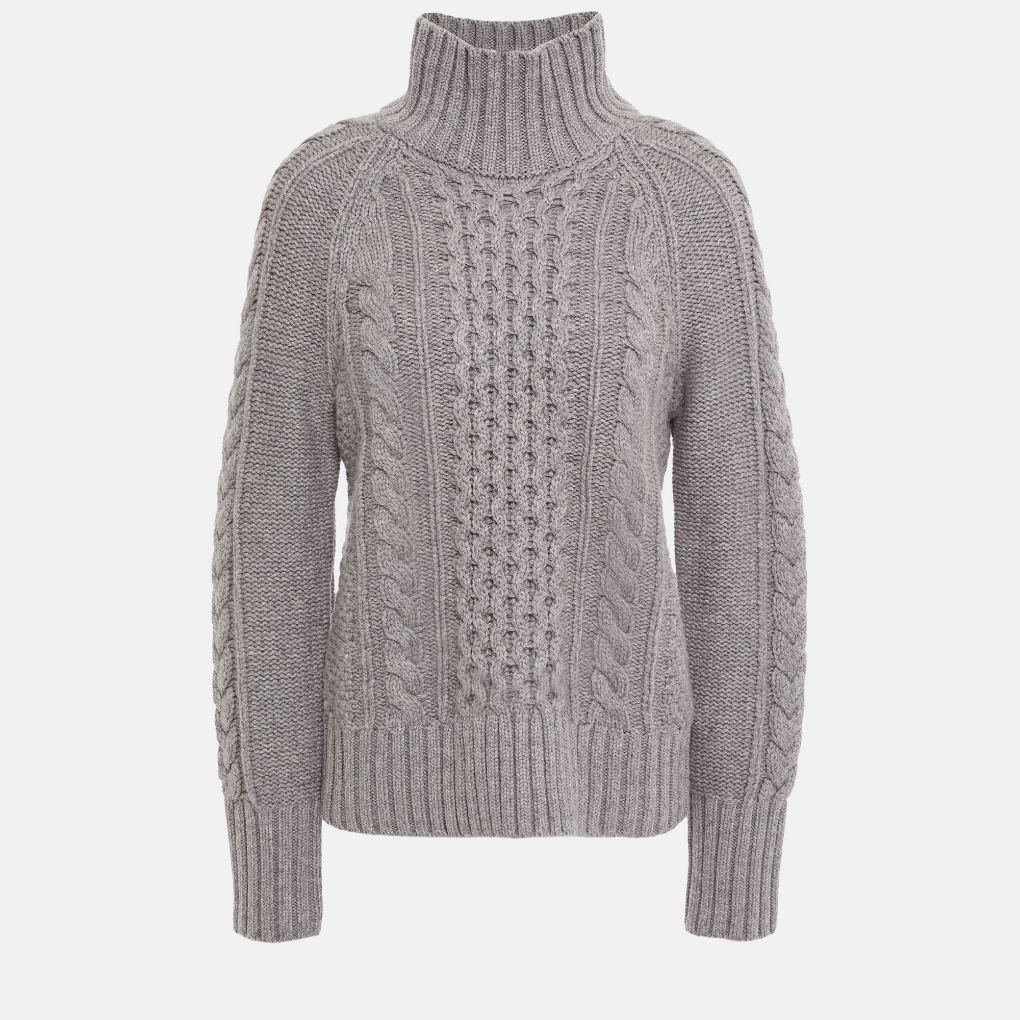 

Burberry Cashmere Turtleneck Sweater, Grey