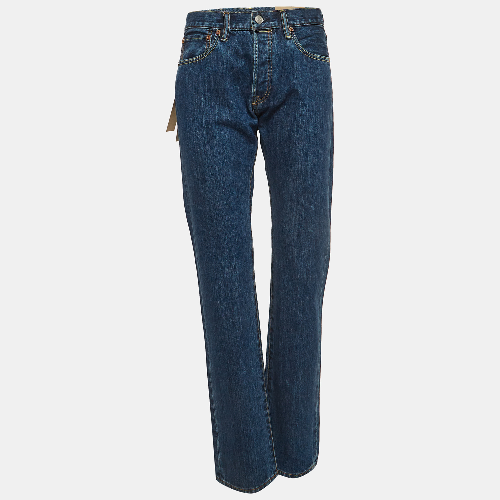 Pre-owned Burberry Blue Denim Straight Leg Jeans M Waist 29"