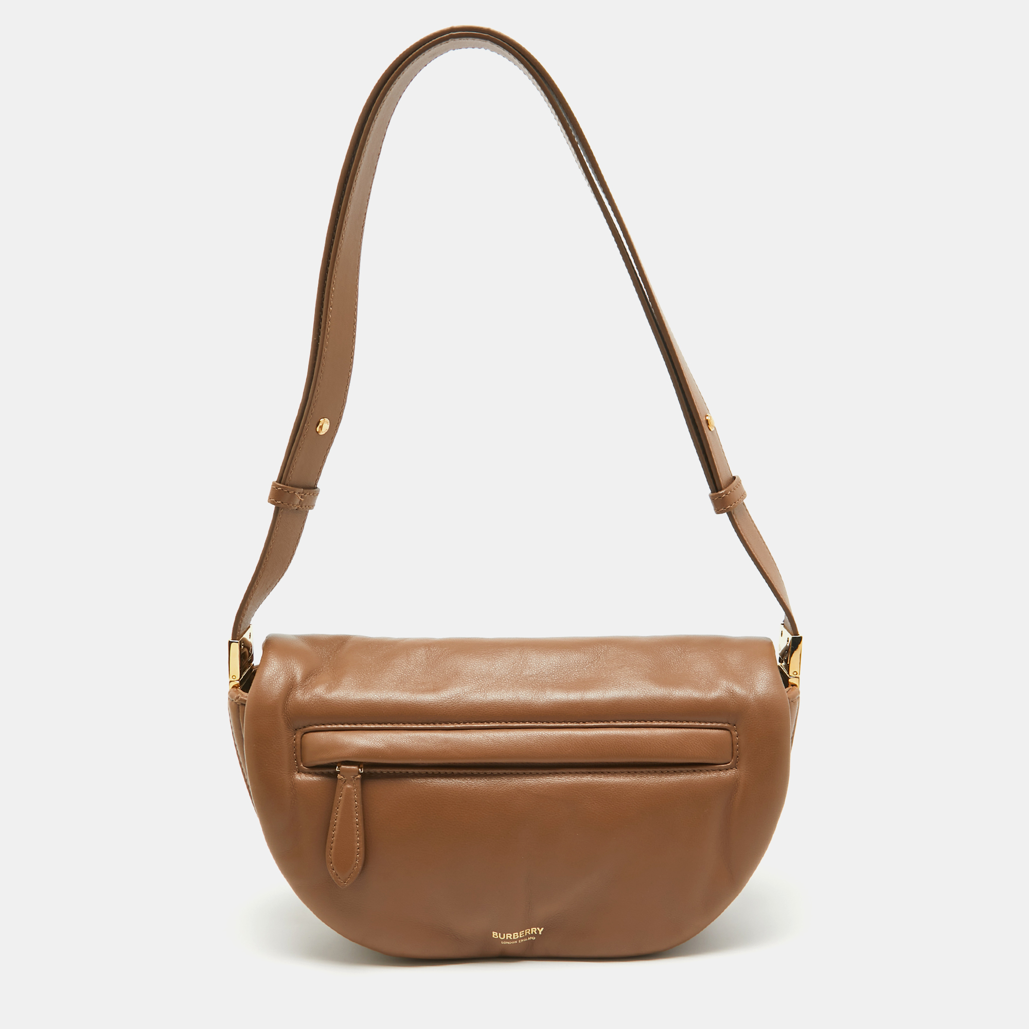 

Burberry Brown Leather Small Olympia Shoulder Bag