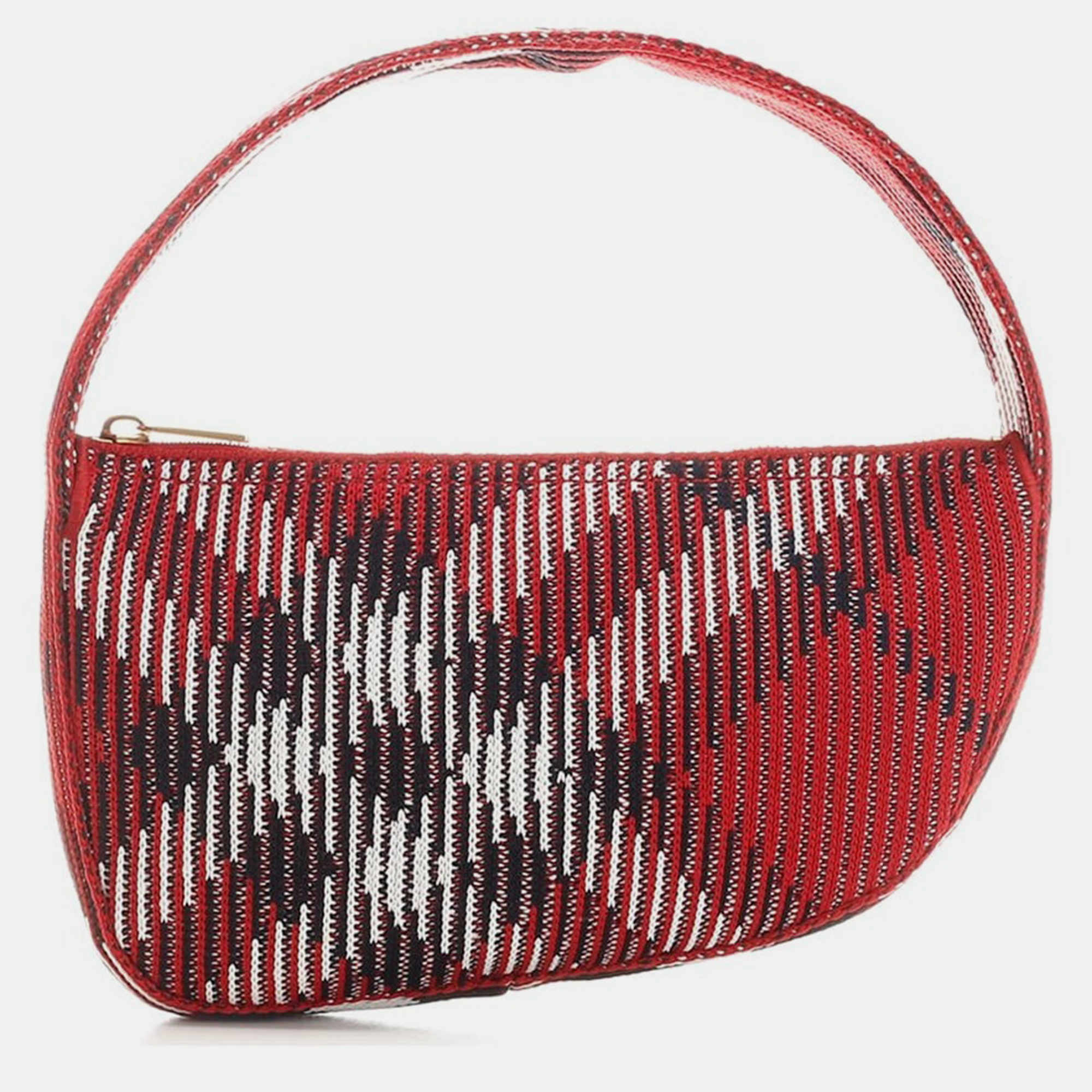 

Burberry Red Ls Knit Ch4 Scarlet Baguette Bag