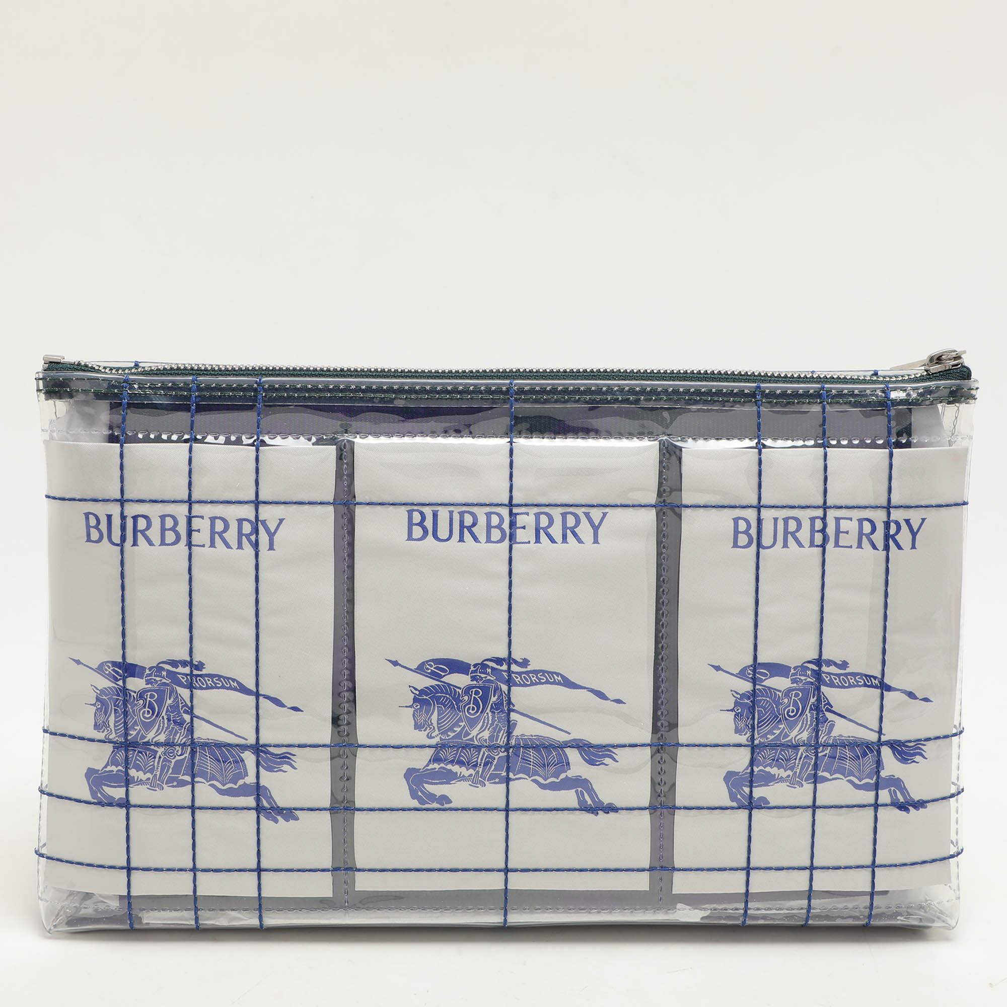 

Burberry Transparent PVC EKD Label Pouch