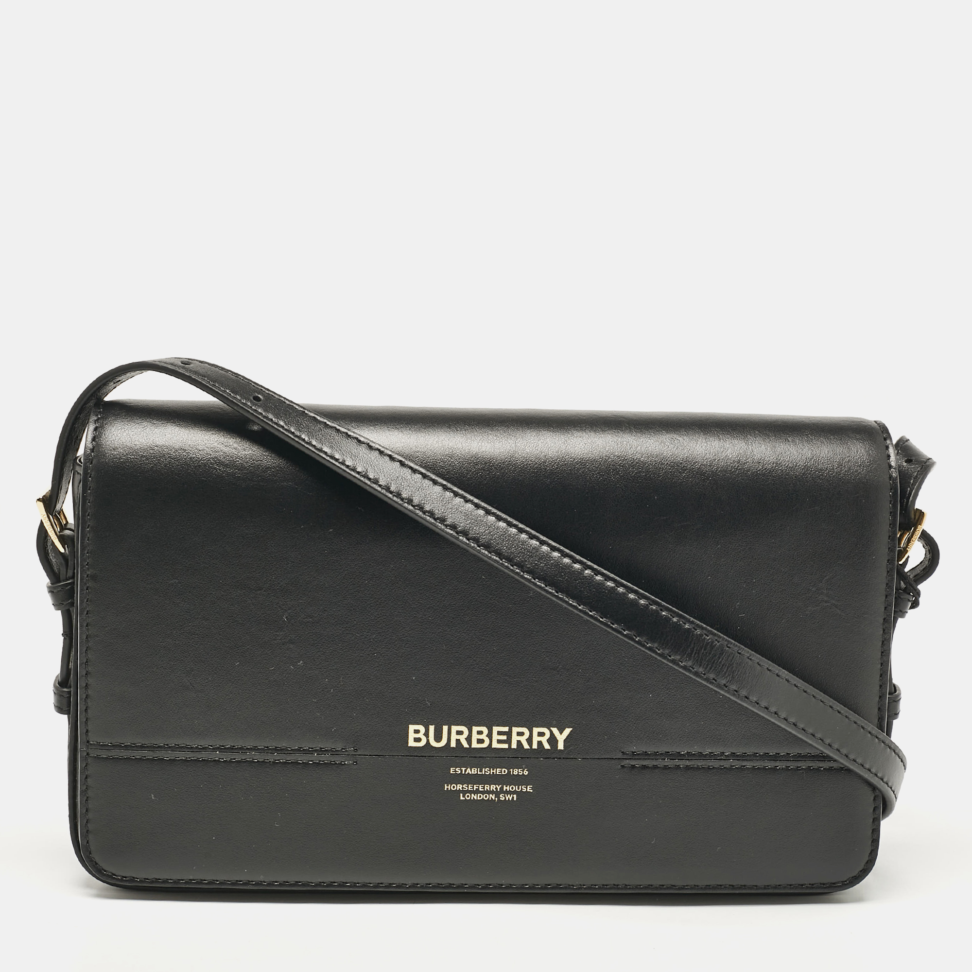 

Burberry Black Leather Grace Shoulder Bag