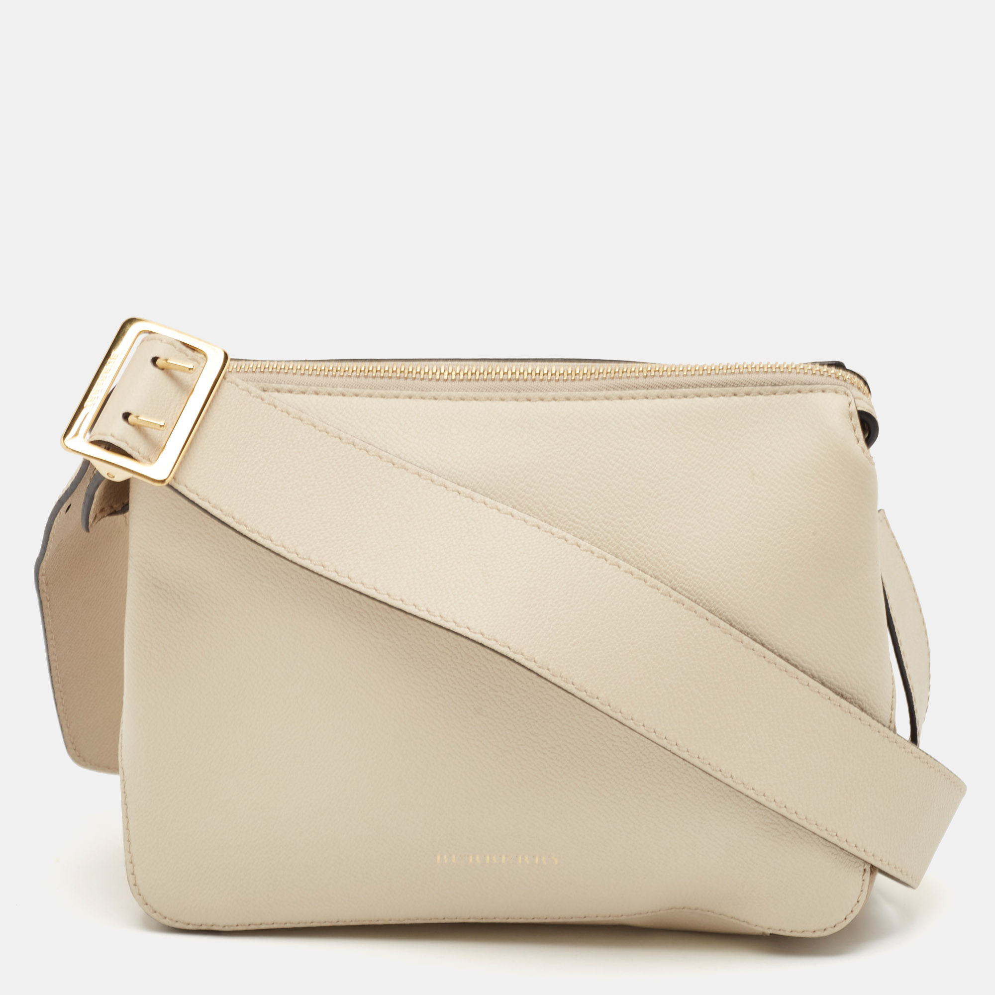 

Burberry Cream/Beige Leather and House Check Canvas Helmsley Crossbody Bag