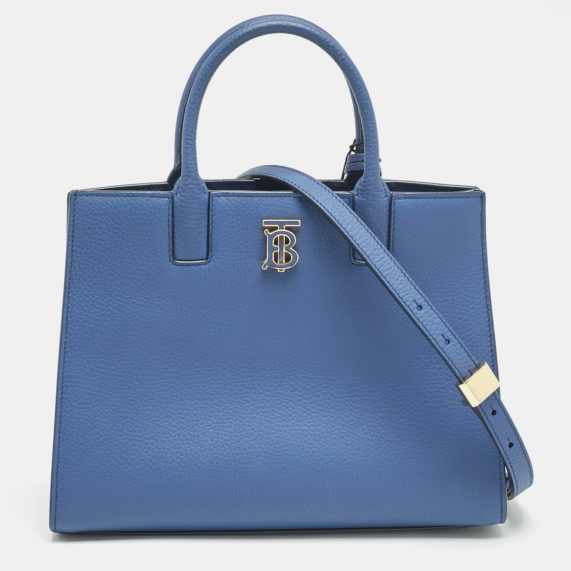

Burberry Blue Leather Mini Frances Tote