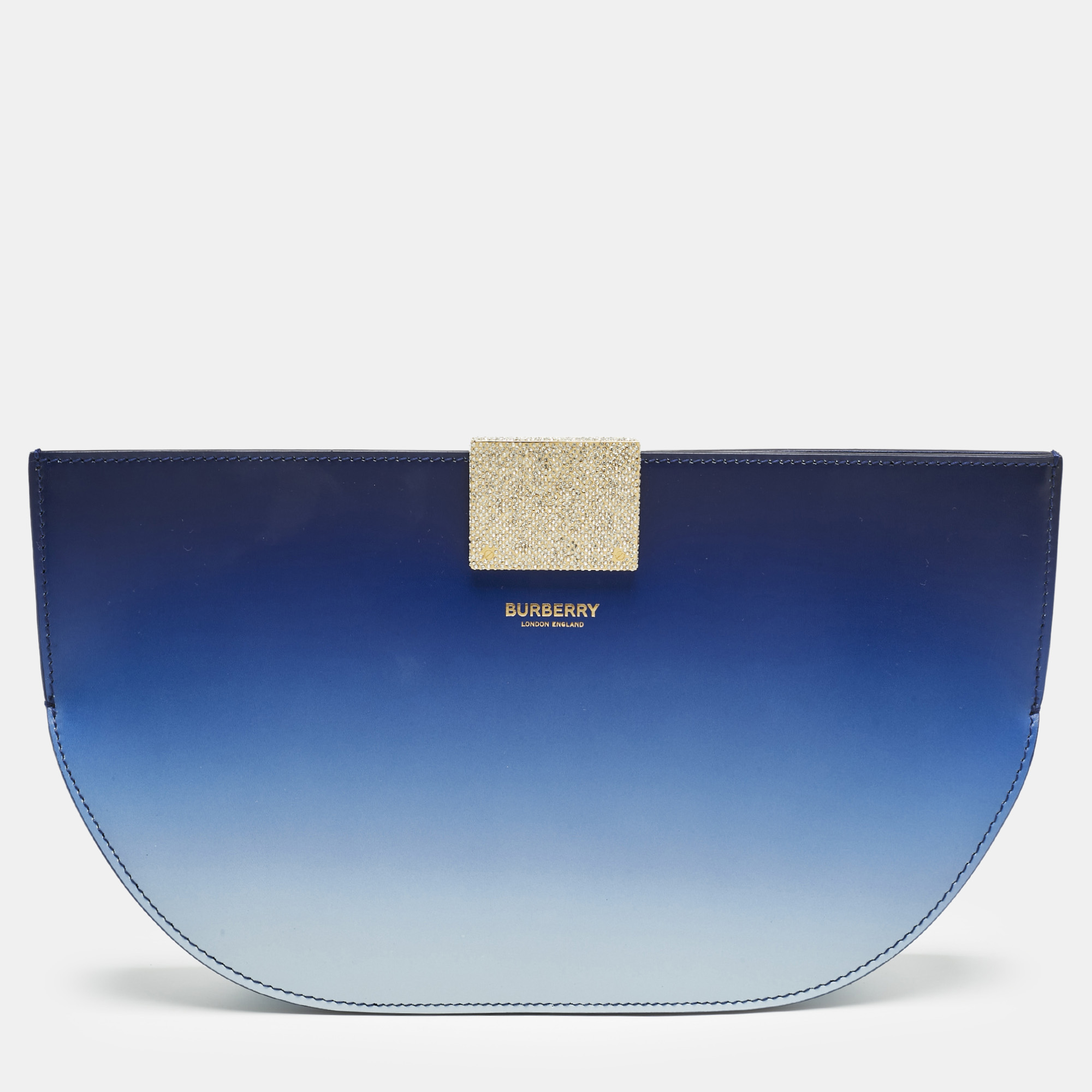 

Burberry Blue Ombre Leather Olympia Clutch