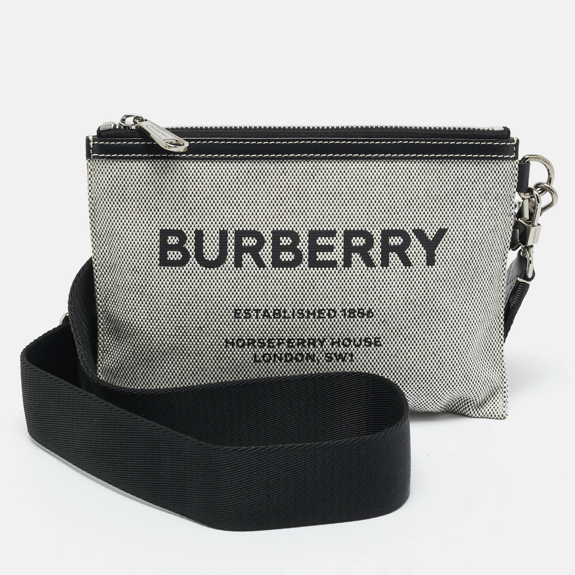 

Burberry Grey/Black Canvas and Leather Callum Crossbody Bag