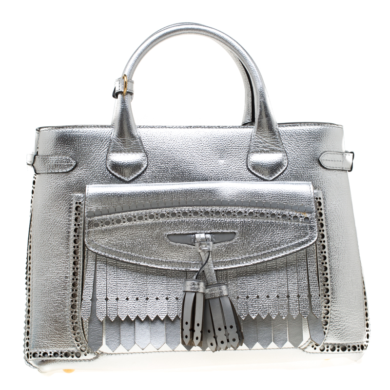 burberry silver tote