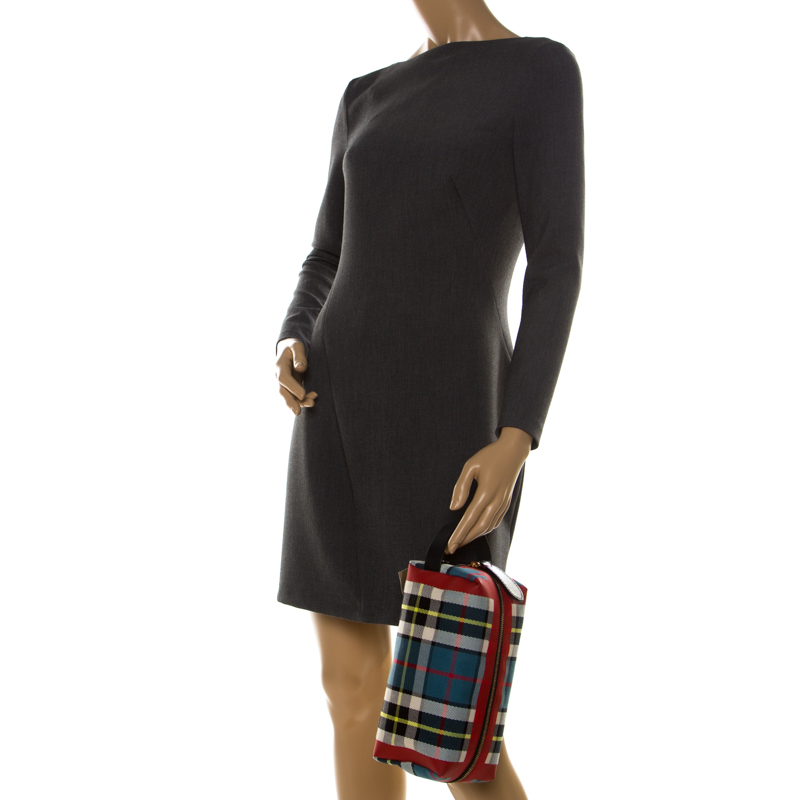 

Burberry Multicolor Check Canvas Pouch