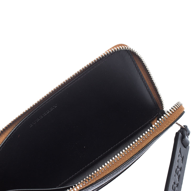 

Burberry Black Leather Zip Around Wallet