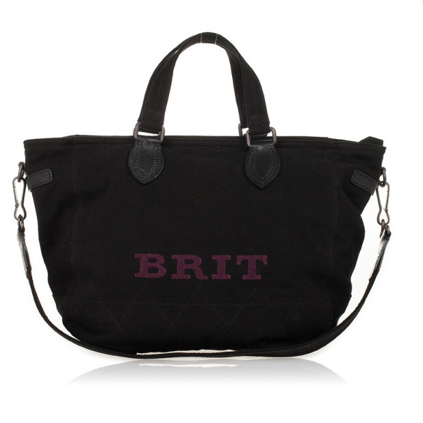 مملوكة مسبقًا Burberry Brit Black Canvas and Leather Medium Chadwick Tote Bag