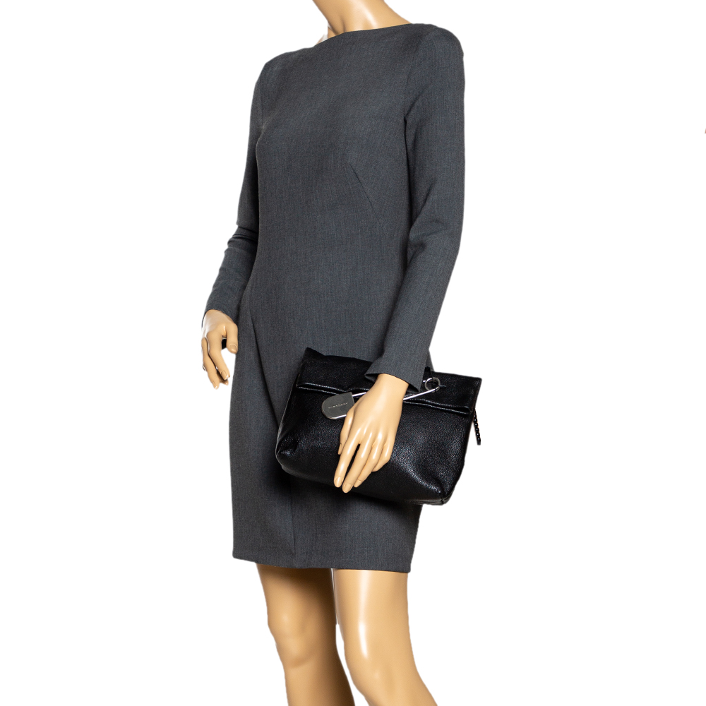 

Burberry Black Leather Pin Clutch