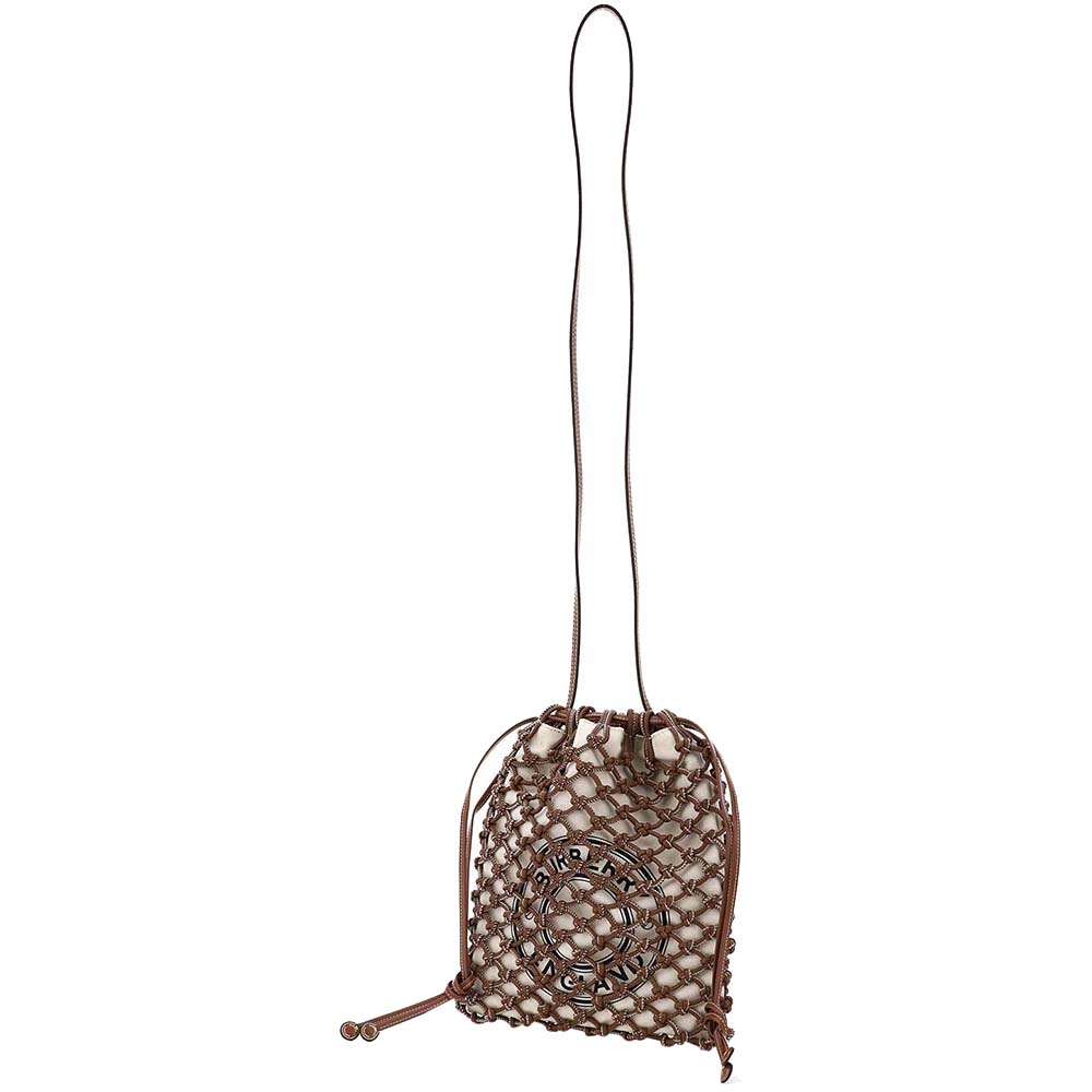 

Burberry Maroon Leather Drawstring A Mesh Crossbody Bag, Multicolor