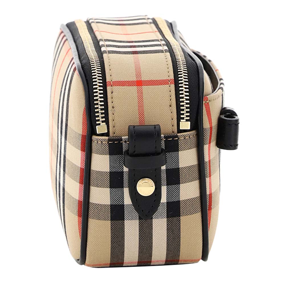 

Burberry Brown Canvas Vintage Check Camera Mini Bag, Beige