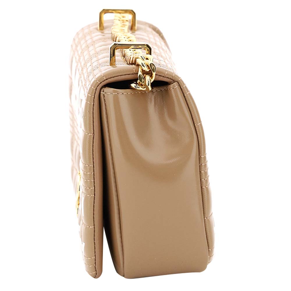 

Burberry Brown Leather Monogram Lola Raffia TB Bag