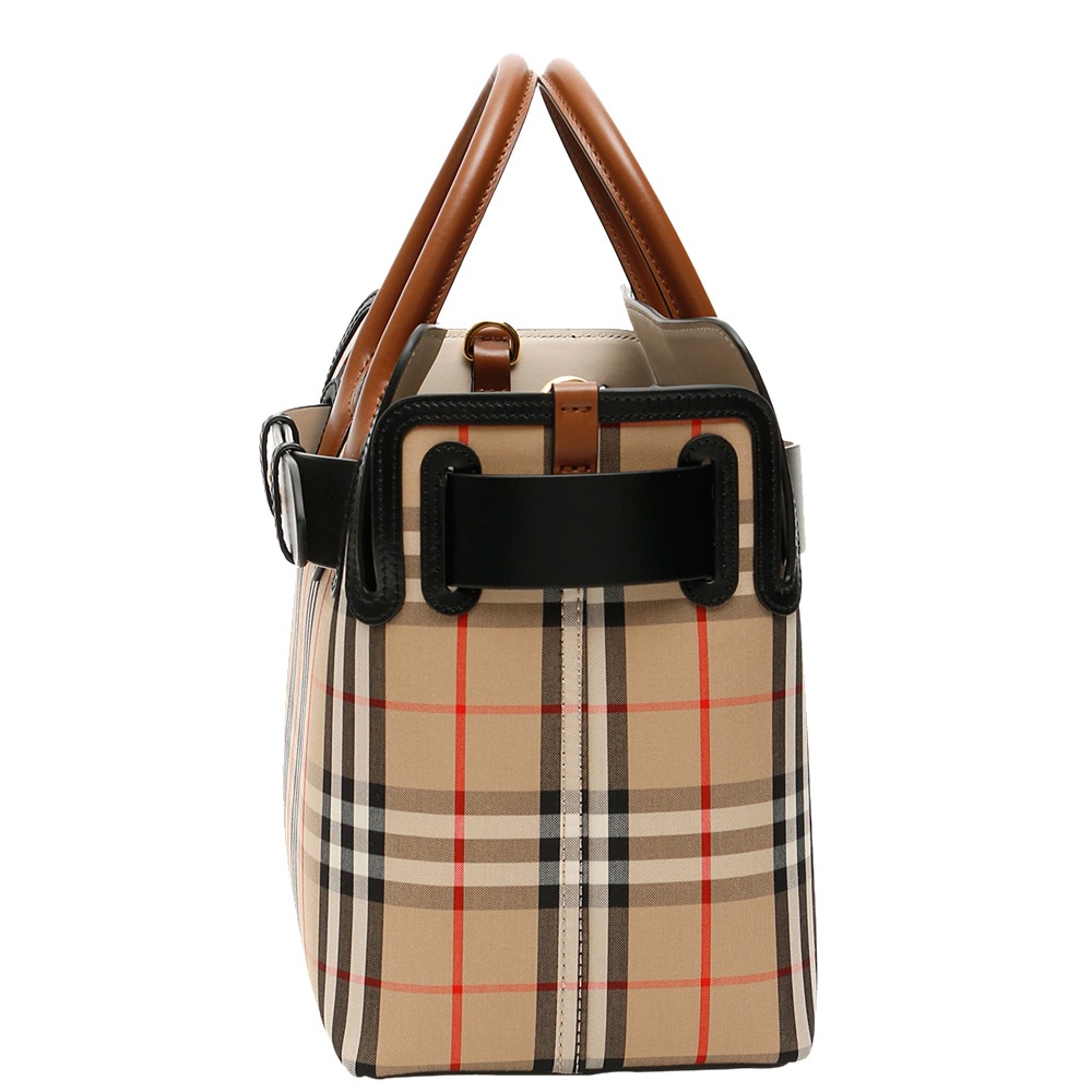 

Burberry Multicolor Vintage Check Canvas Triple Stud Belt Bag