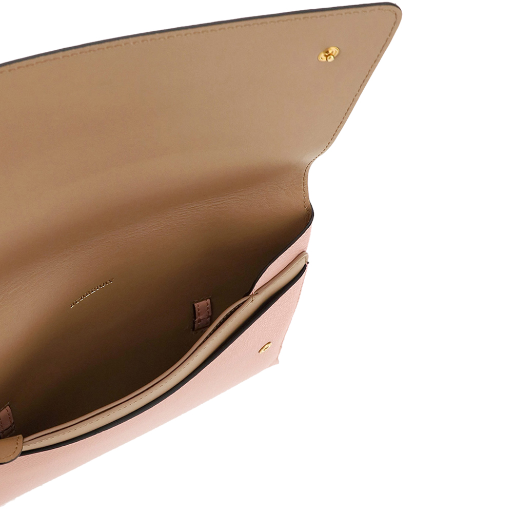 

Burberry Pink Leather Pearson Pouch Bag