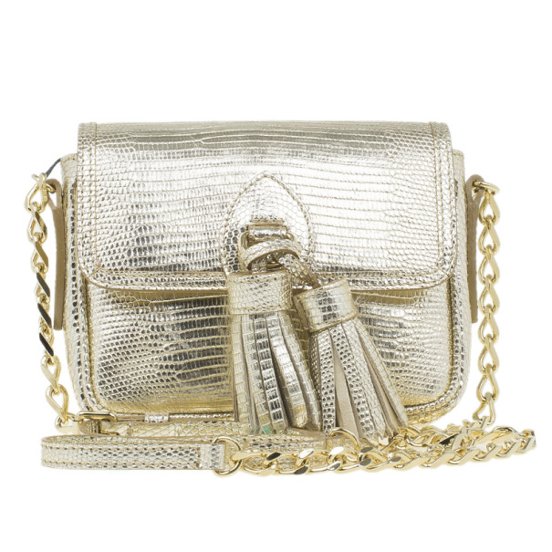 metallic gold crossbody bag