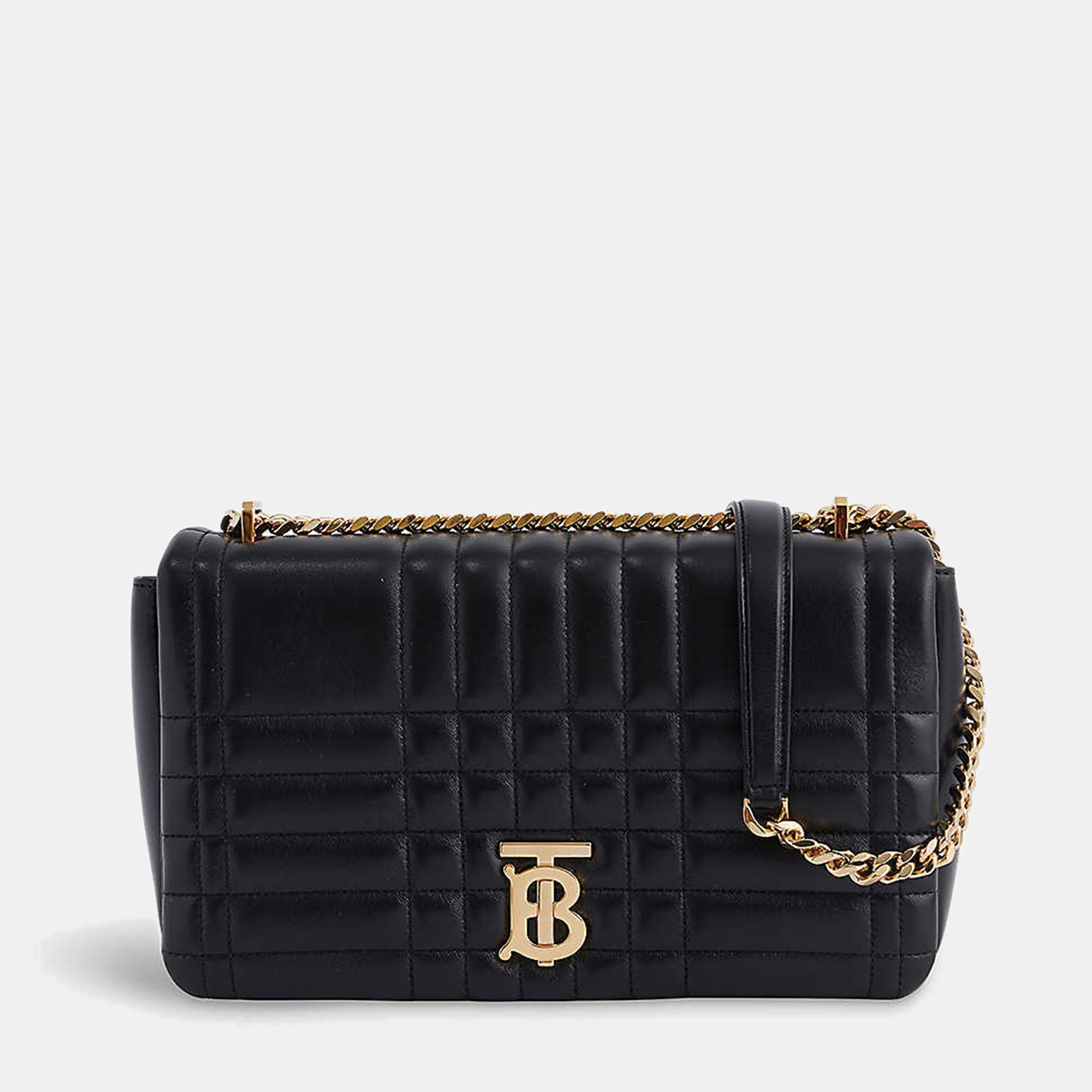 

Burberry Black Leather Quilted  Lola Satchel Bag