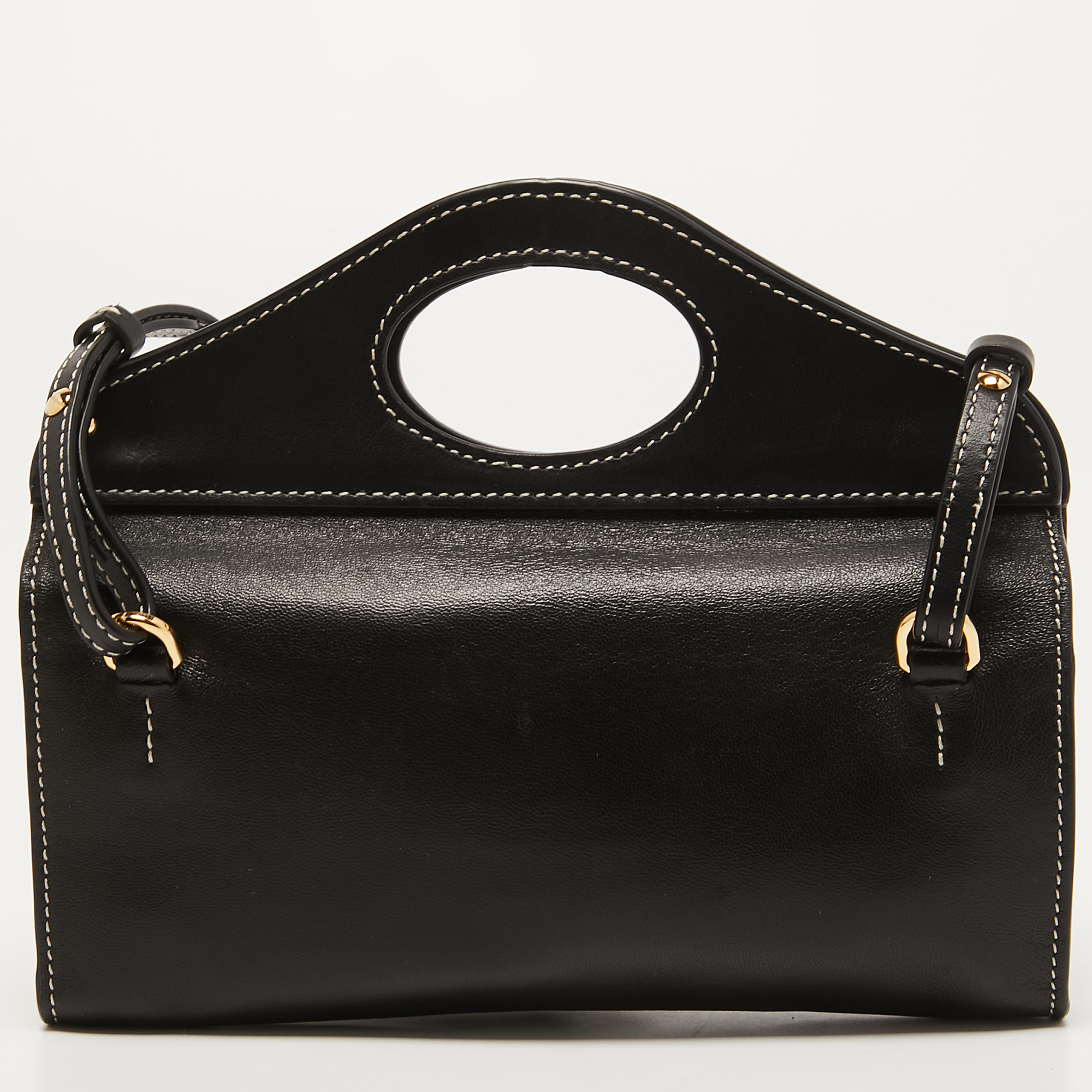 Burberry Black Leather Mini Pocket Strap Clutch Burberry | TLC