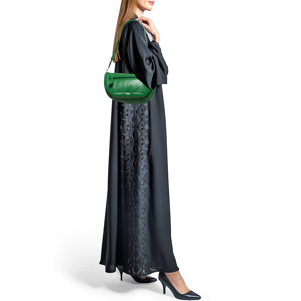 

Burberry Green Leather Small Olympia Shoulder Bag