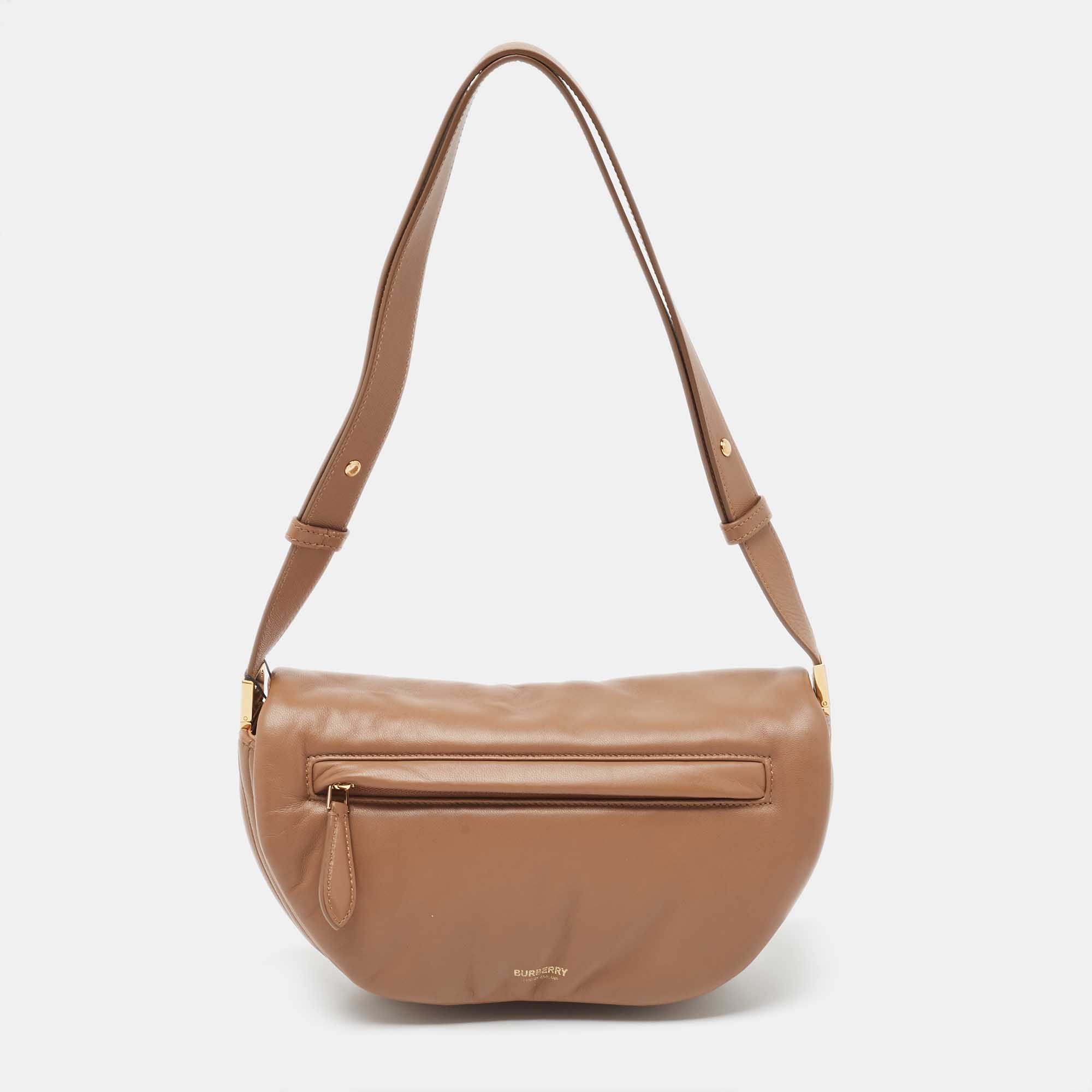 

Burberry Brown Leather  Olympia Shoulder Bag