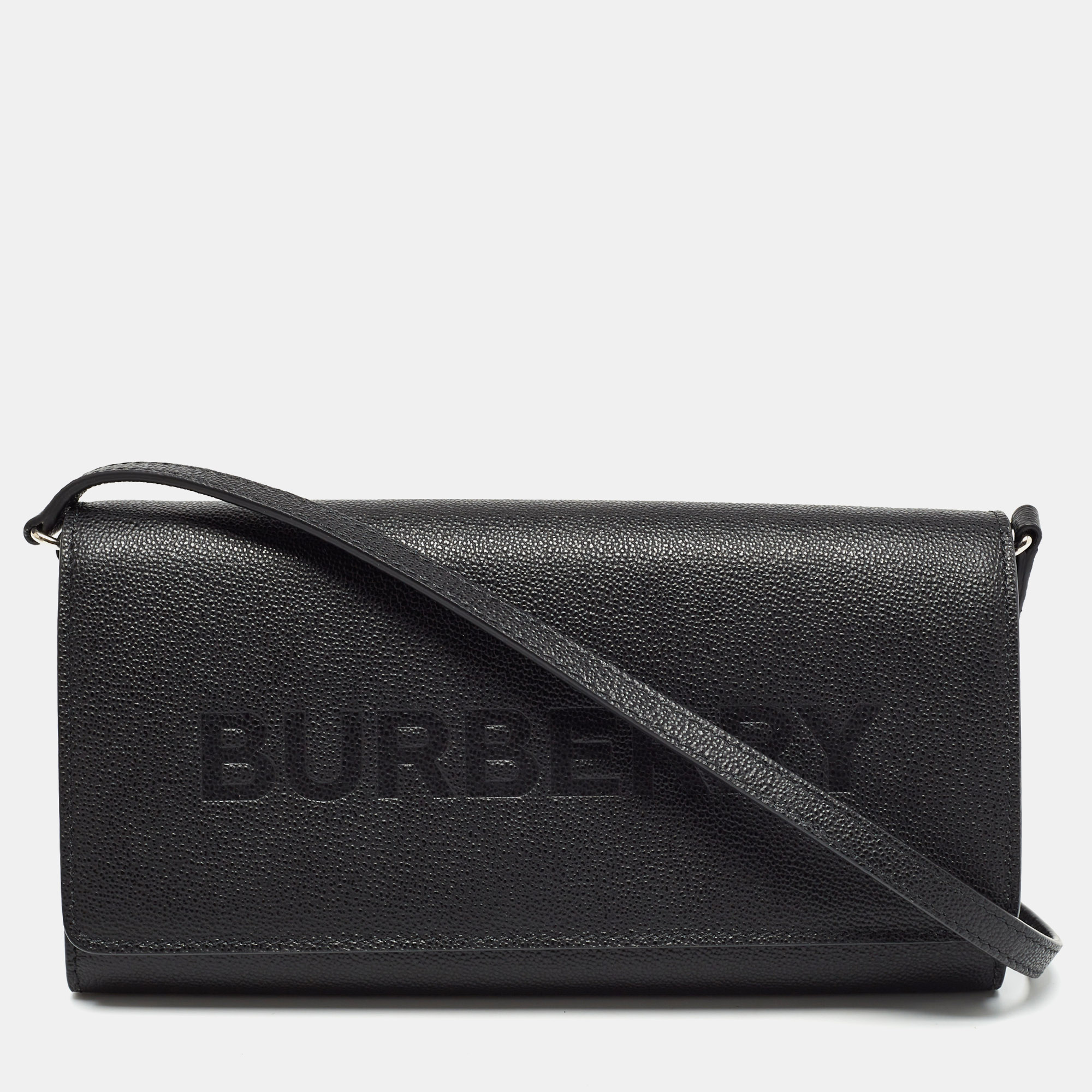 Burberry Black Leather Henley Crossbody Bag