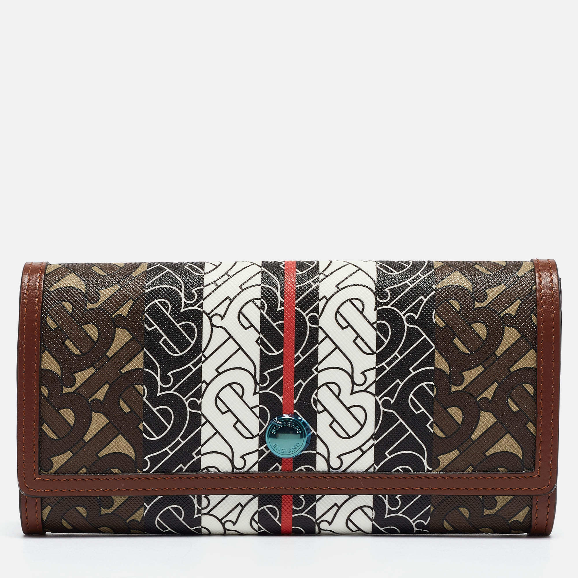 

Burberry Multicolor TB Print Coated Canvas and Leather Continental Wallet