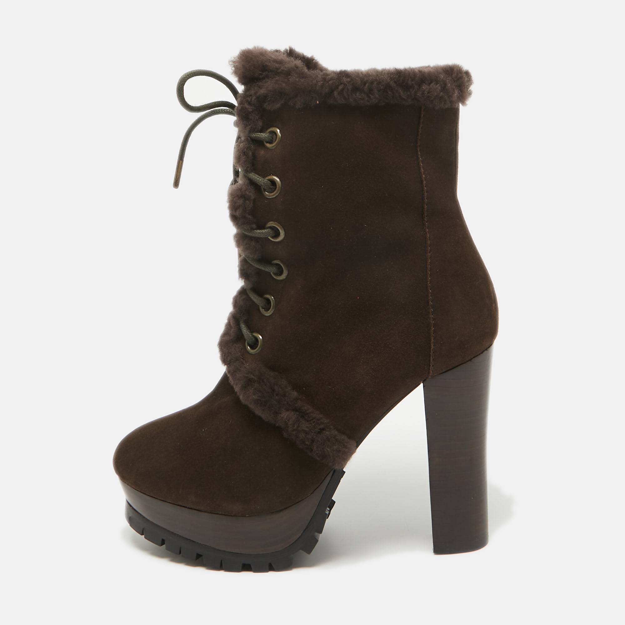 

Burberry Brown Suede Ankle Length Boots Size 36