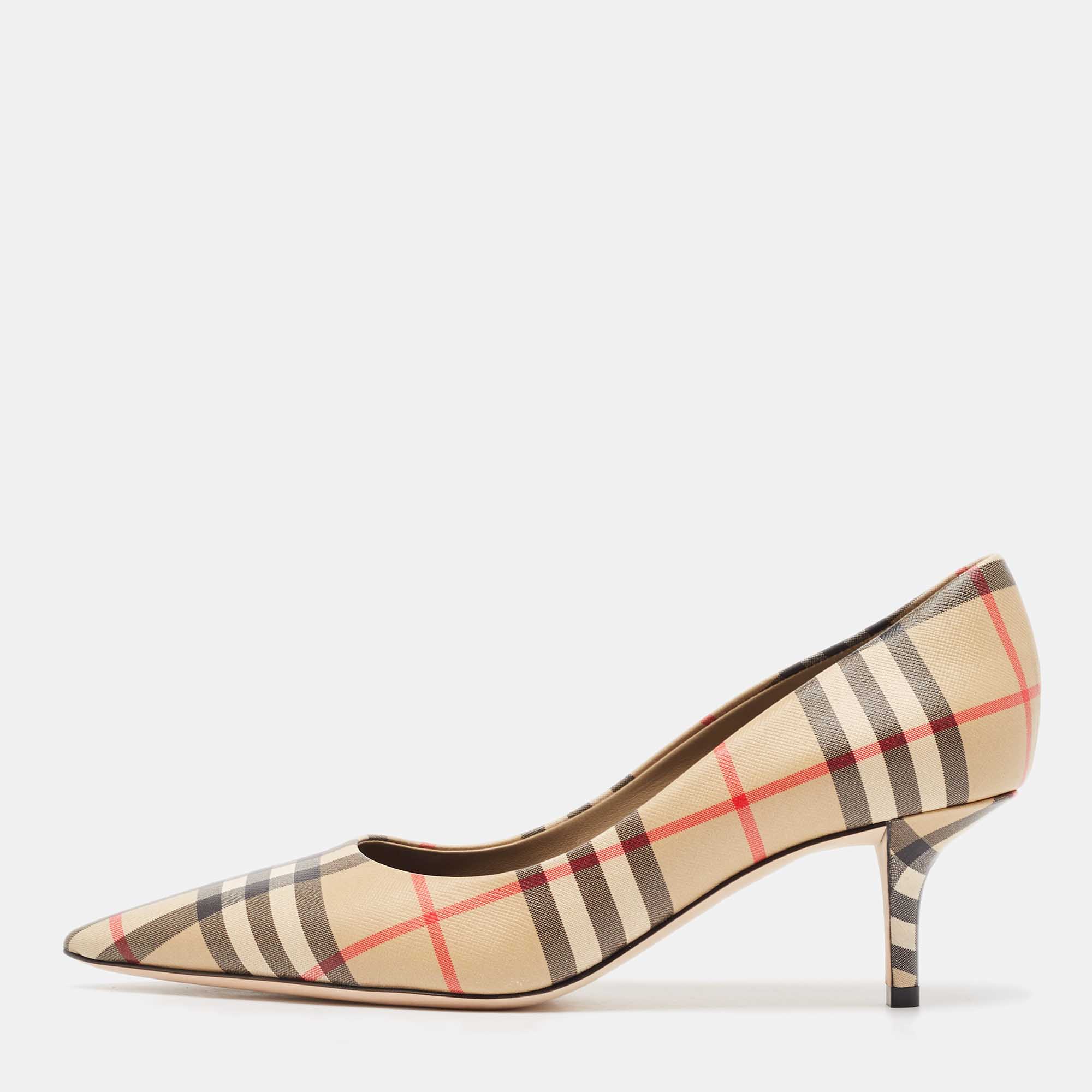 

Burberry Beige Vintage Check Pointed Toe Pumps Size