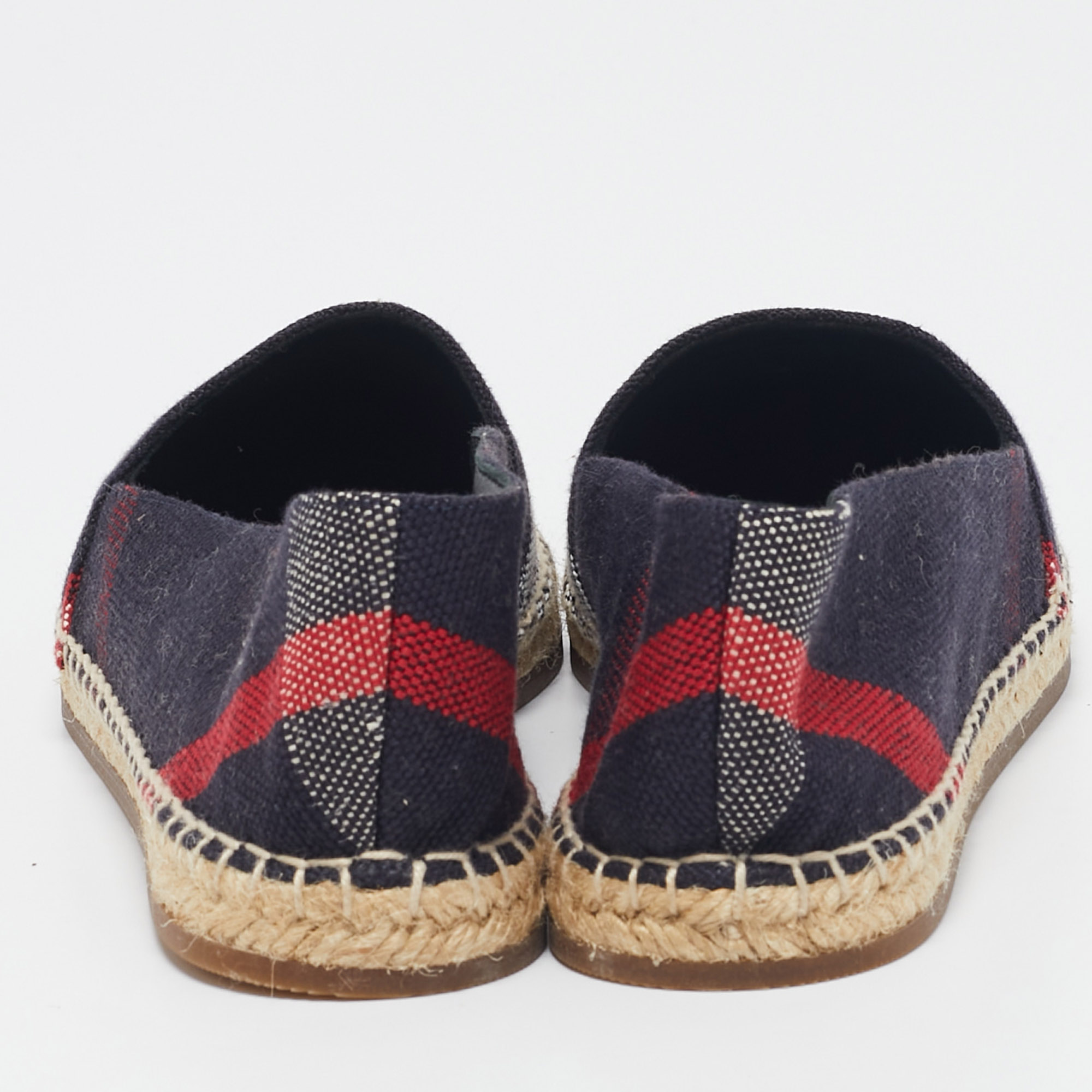Burberry Multicolor Canvas Hodgeson Espadrille Flats Size 38 