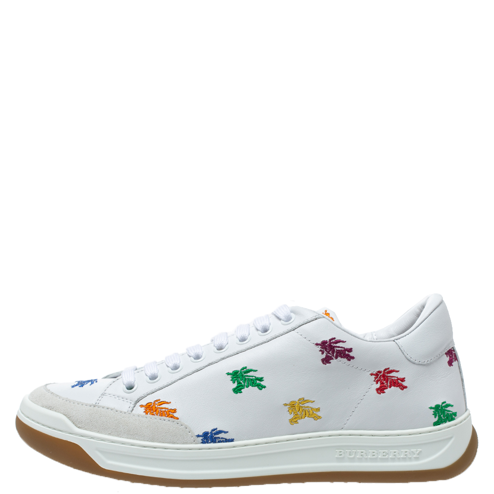 

Burberry White Leather Timsbury Low Top Sneakers Size