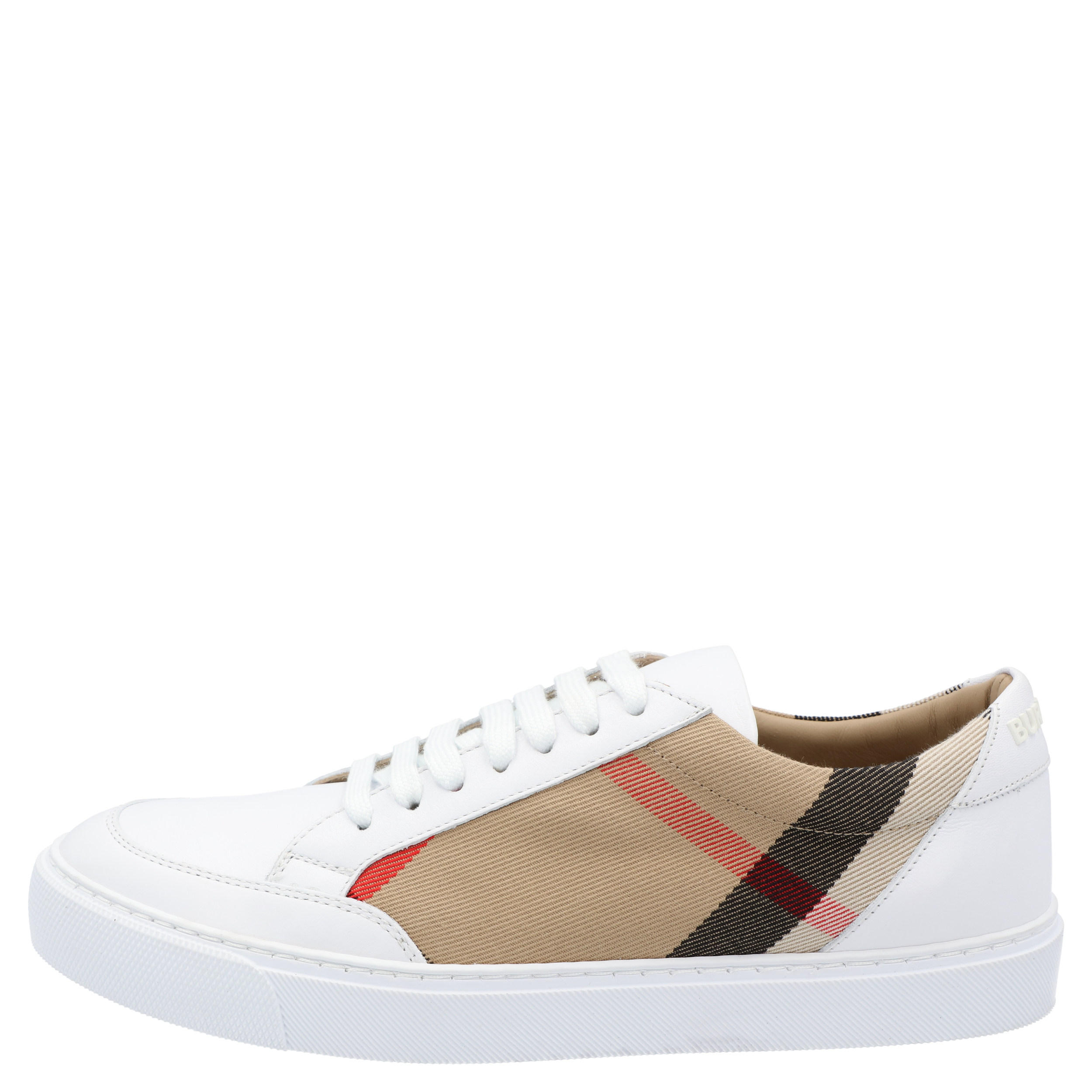 

Burberry White Check Canvas Salmond Low Top Sneaker Size EU