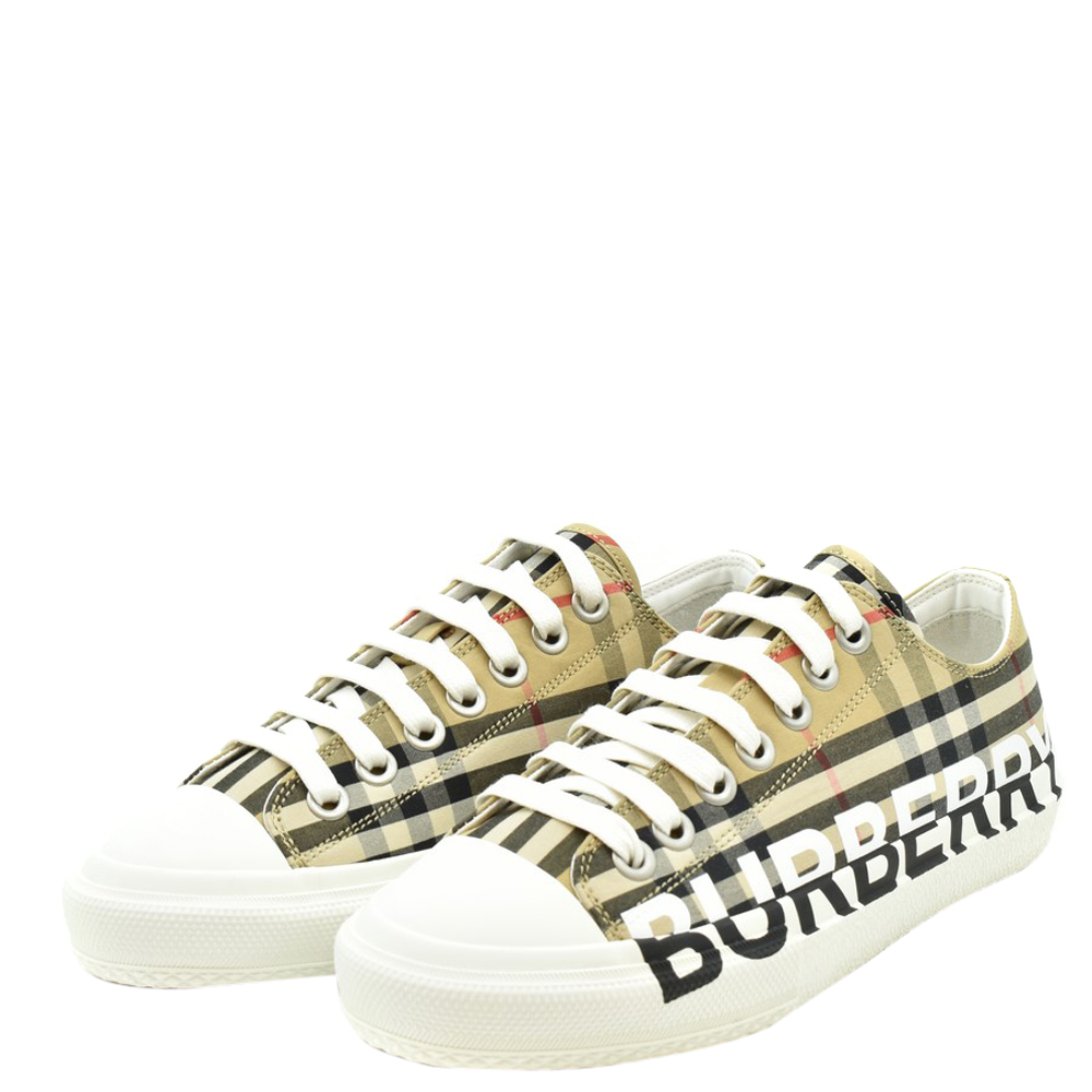 

Burberry Multicolor Check Canvas Sneakers Size EU