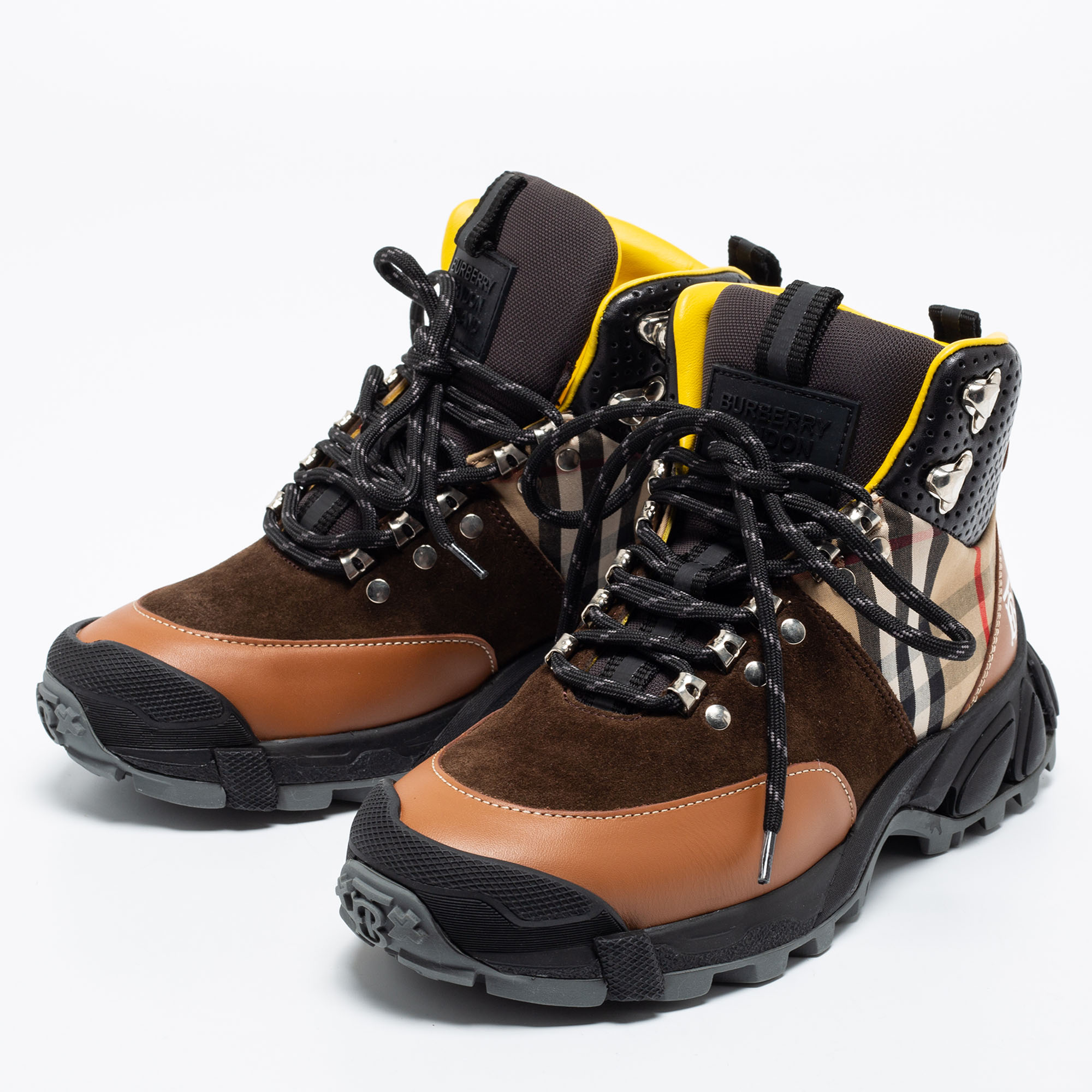 

Burberry Multicolor Suede And Leather Hiking Boots Size