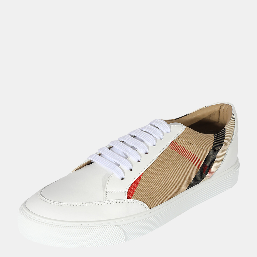 

Burberry Optic White House Check & Leather Sneaker US 11 IT