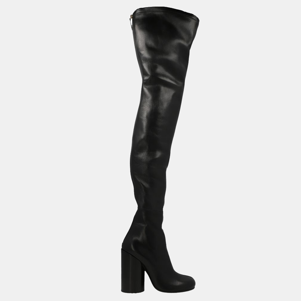 

Burberry Black Leather Anita Boots Size IT