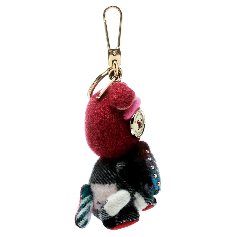 

Burberry Seymour The Bulldog Multicolor Cashmere Embellished Key Ring / Bag Charm