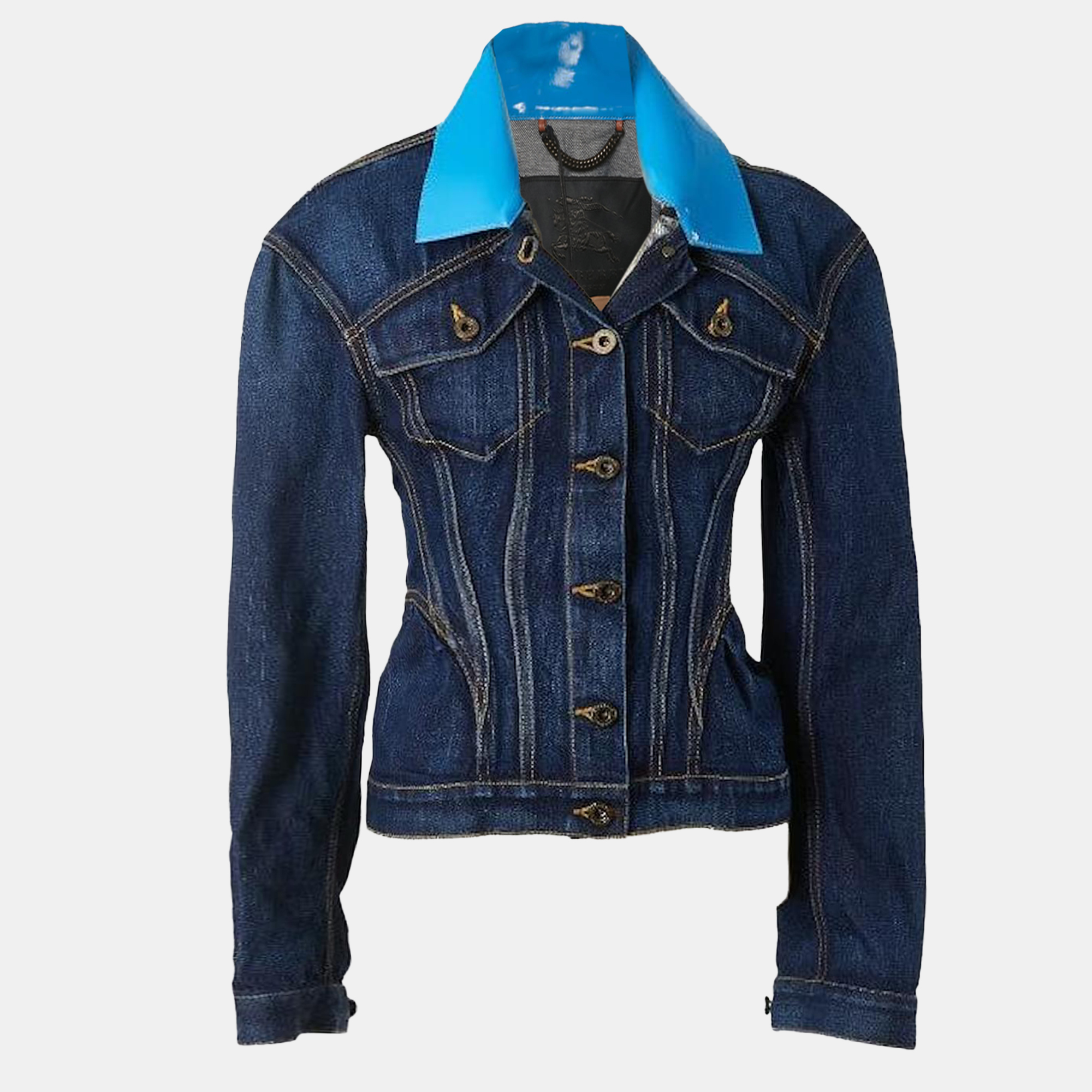 

Burberry Prorsum Blue Denim Collar Detai Jacket XS