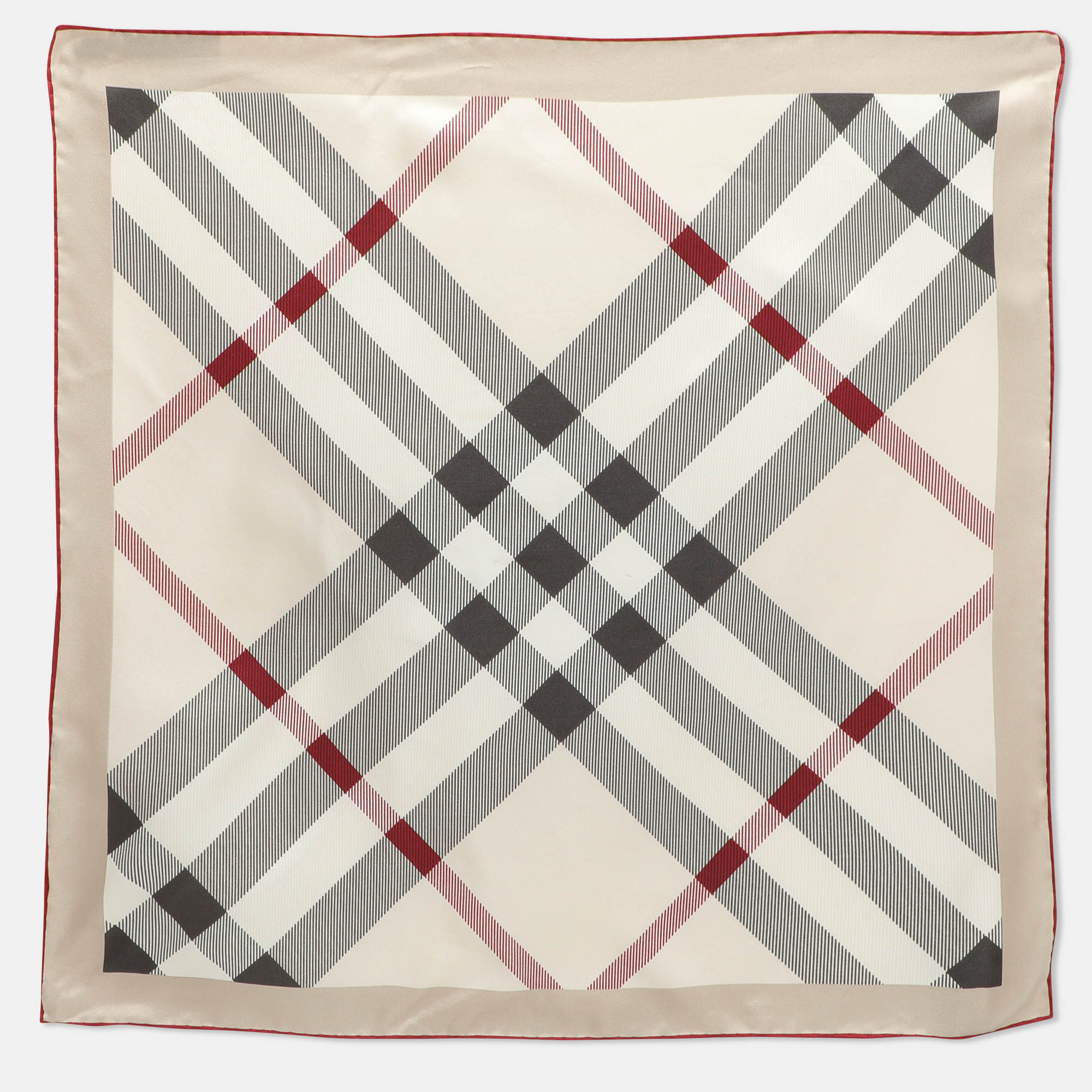 

Burberry Multicolor Nova Check Print Silk Square Scarf