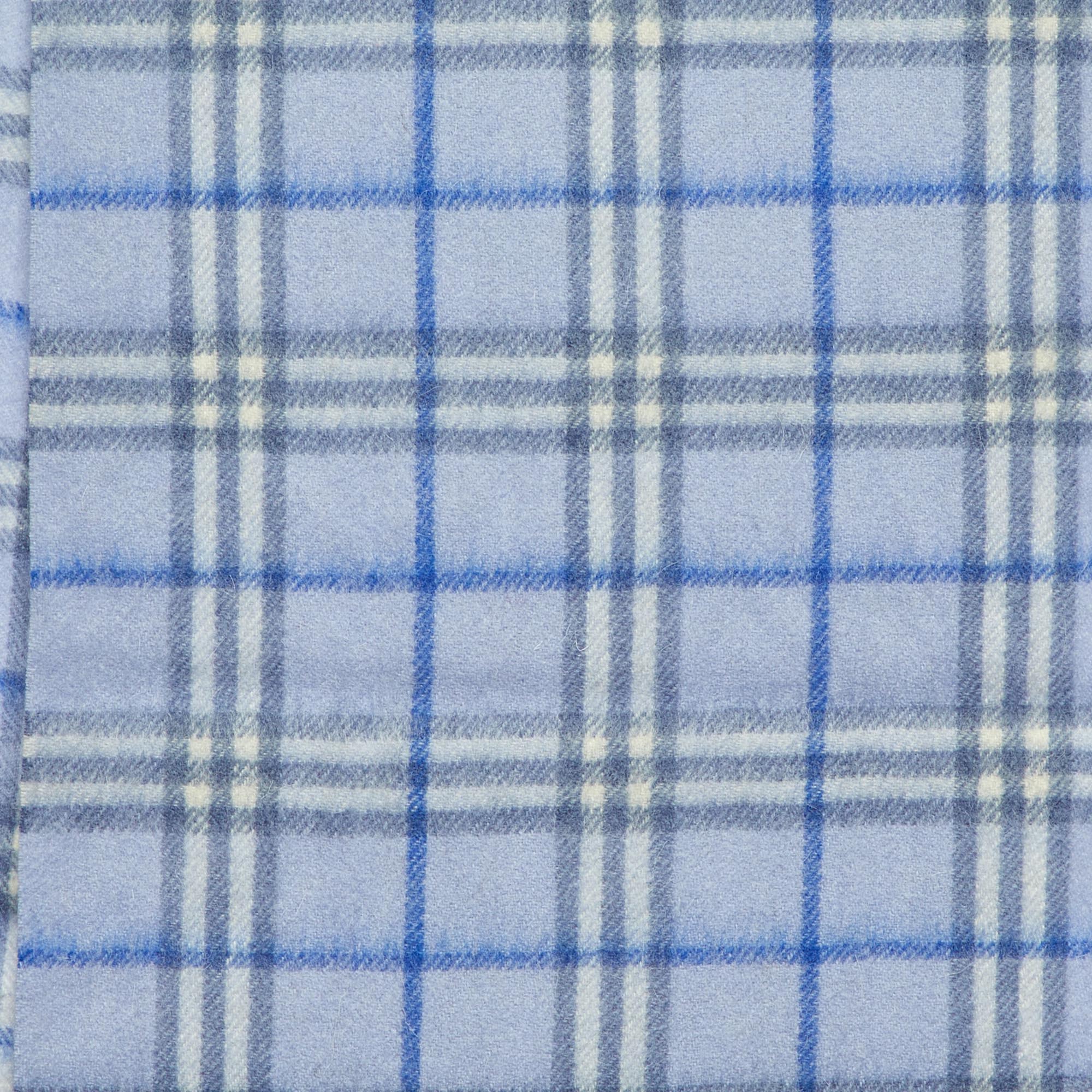 Burberry Blue Vintage Check Lambwool Scarf 
