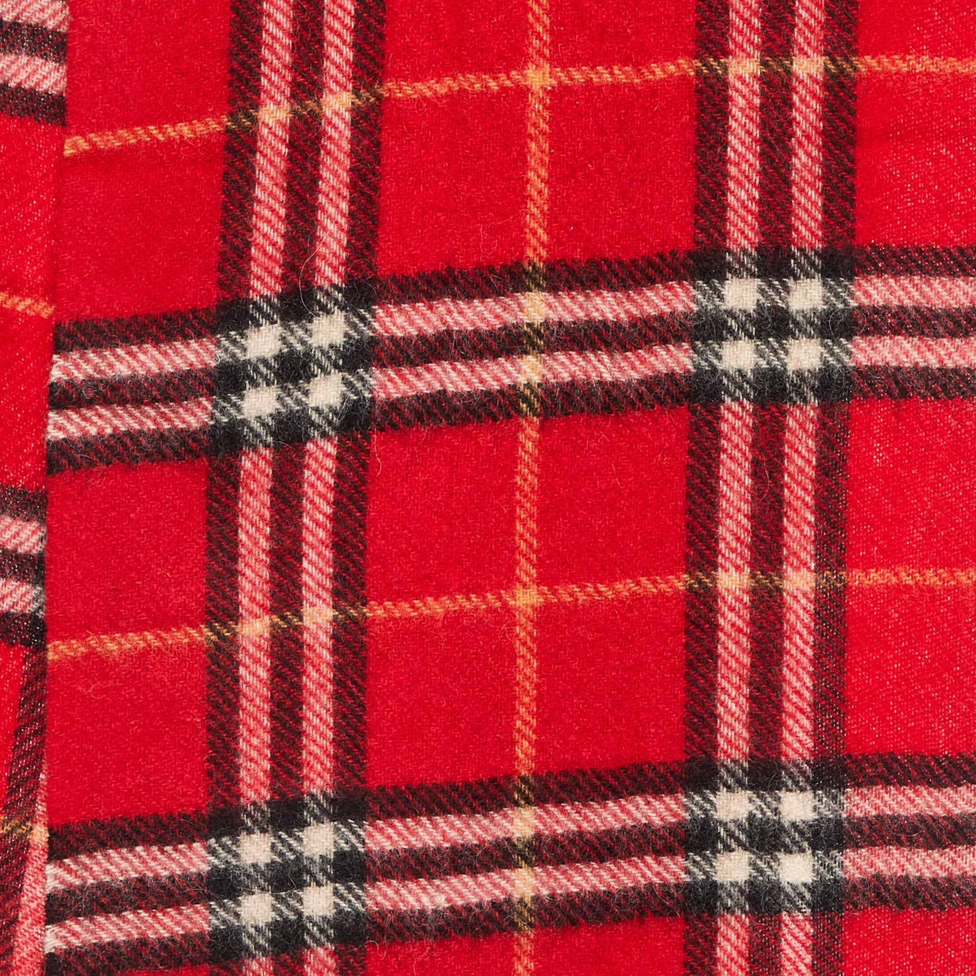 Burberry Red Vintage Check Lambwool Stole 