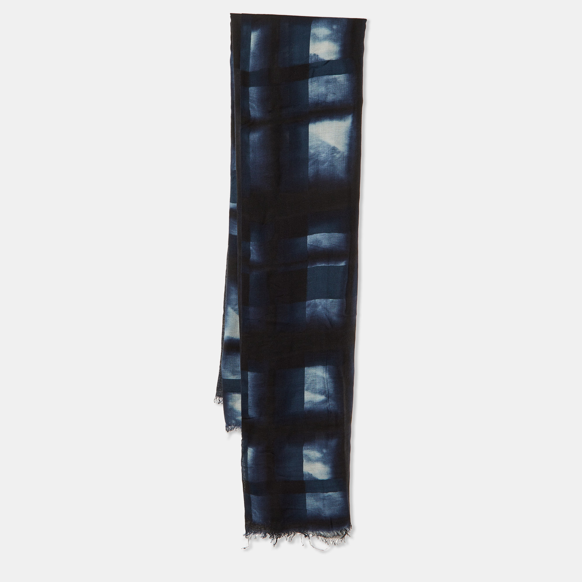 

Burberry Blue Checked Silk Scarf