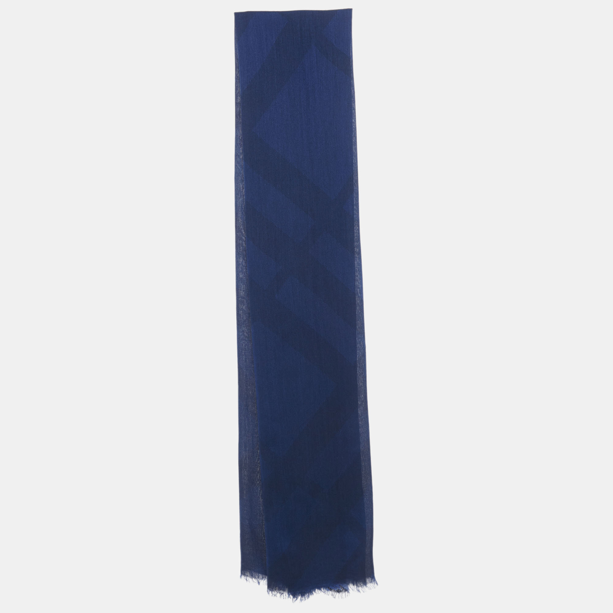 

Burberry Blue Checks Silk Scarf