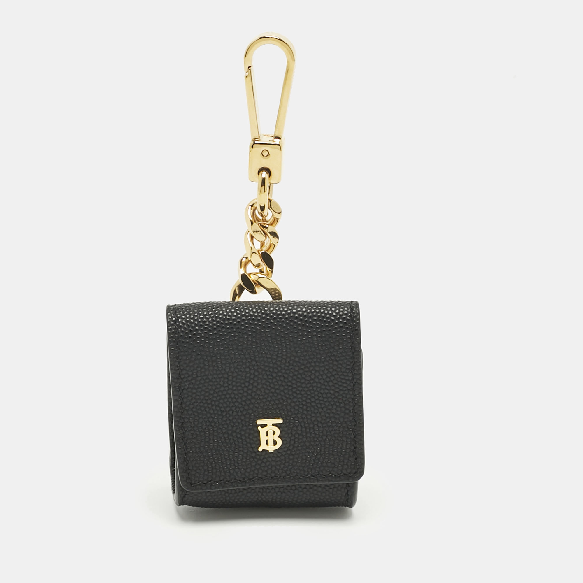 

Burberry Black Leather TB Logo AirPods Case