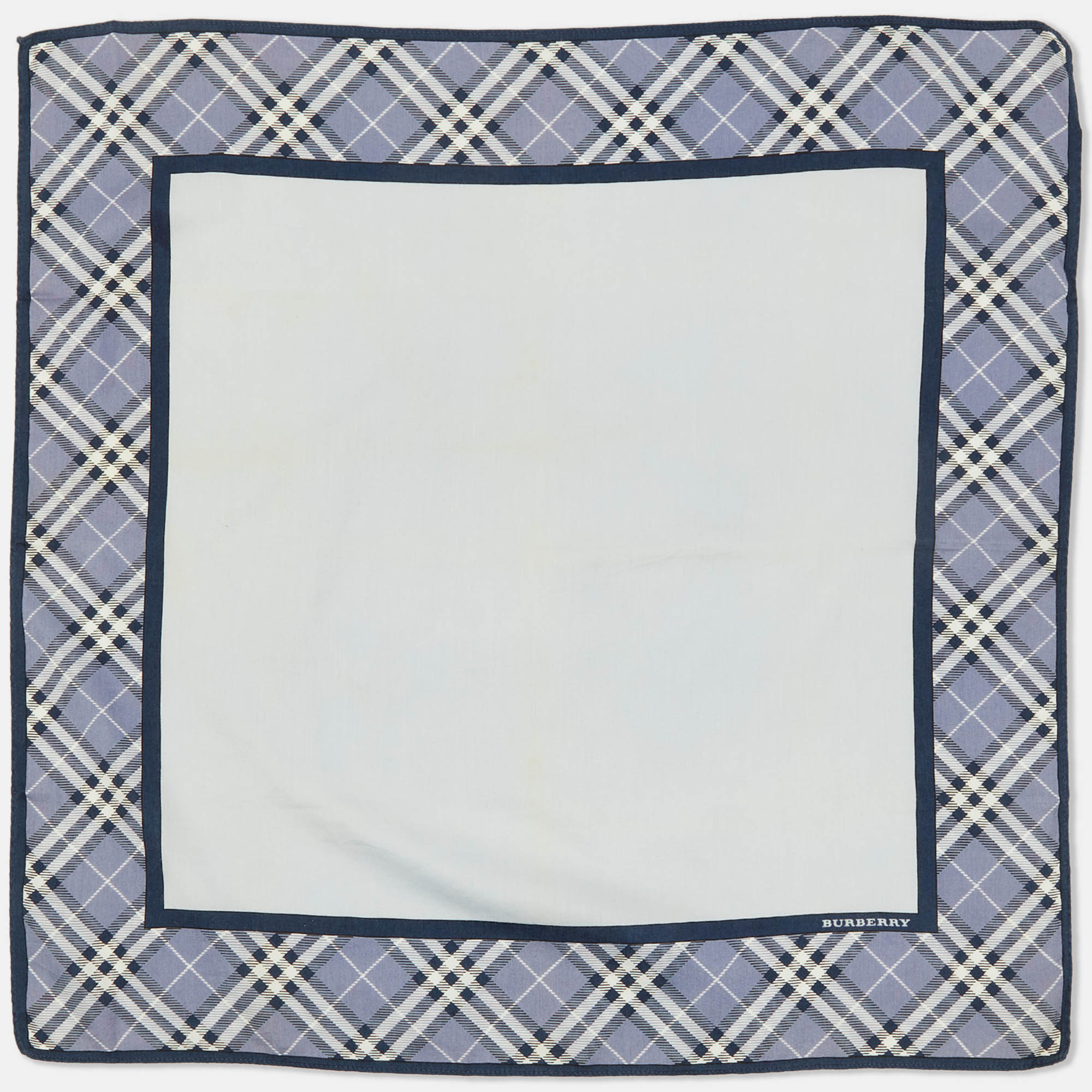 

Burberry Blue Checked Cotton Handkerchief