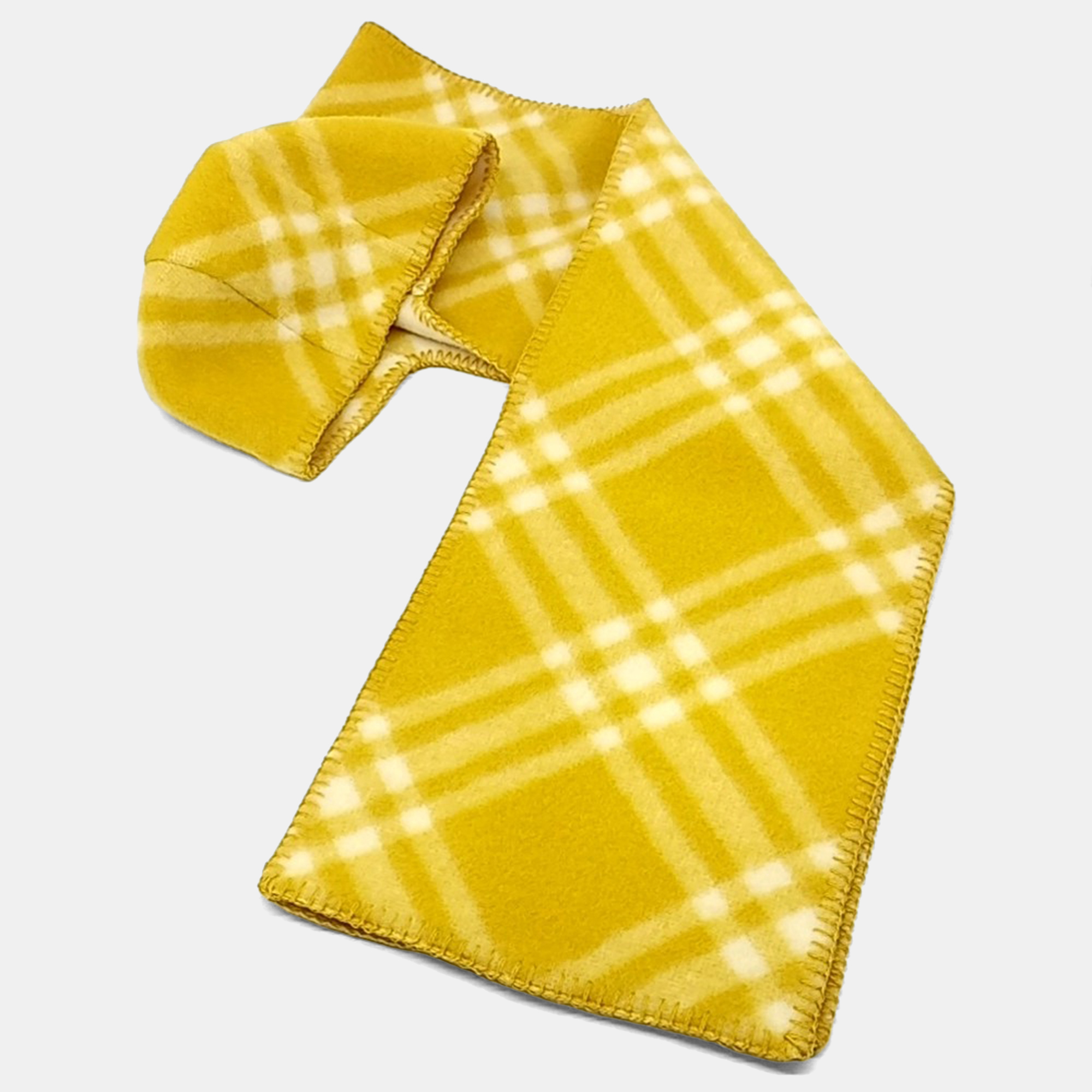 

Burberry Yellow hooded muffler