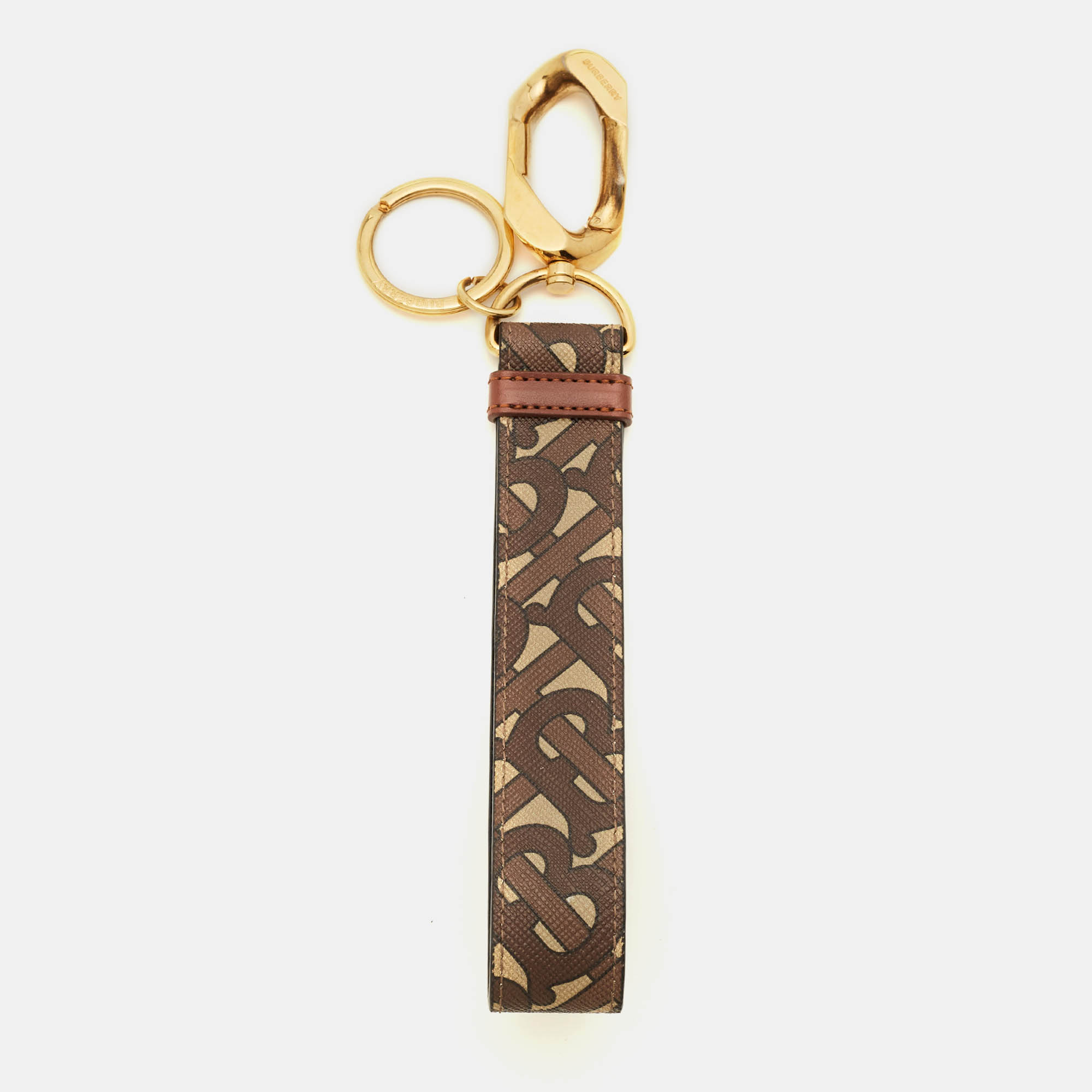

Burberry Key Holder Brown TB Monogram Coated Canvas