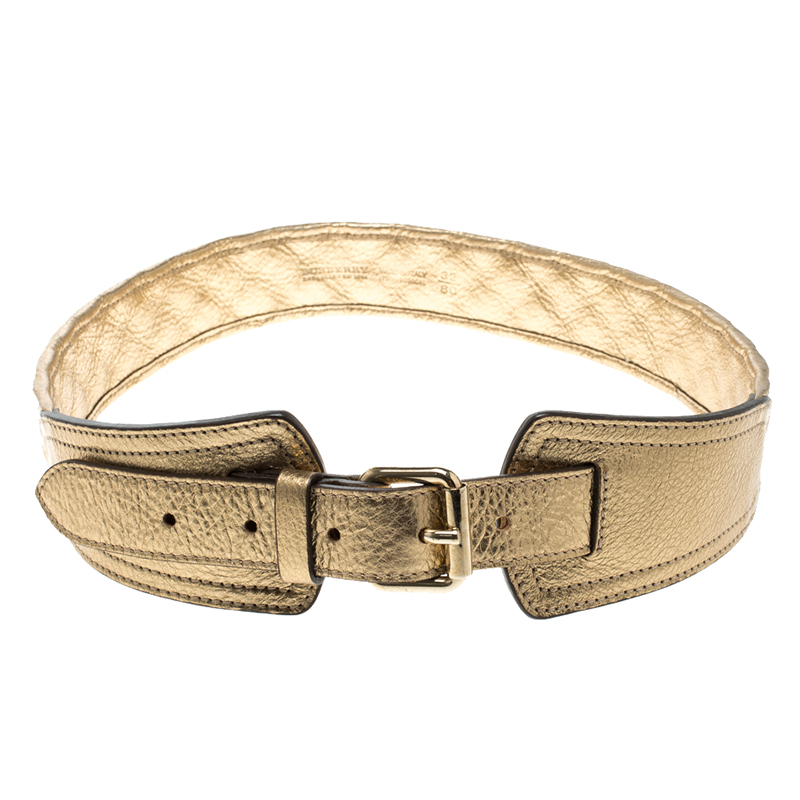 burberry gold belt
