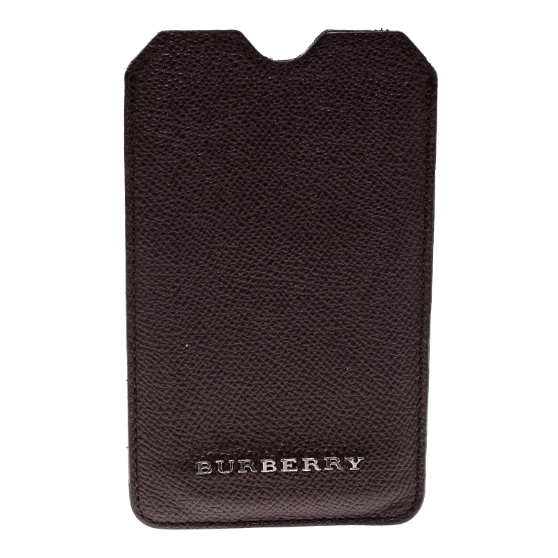 Burberry Dark Burgundy Leather IPhone Case
